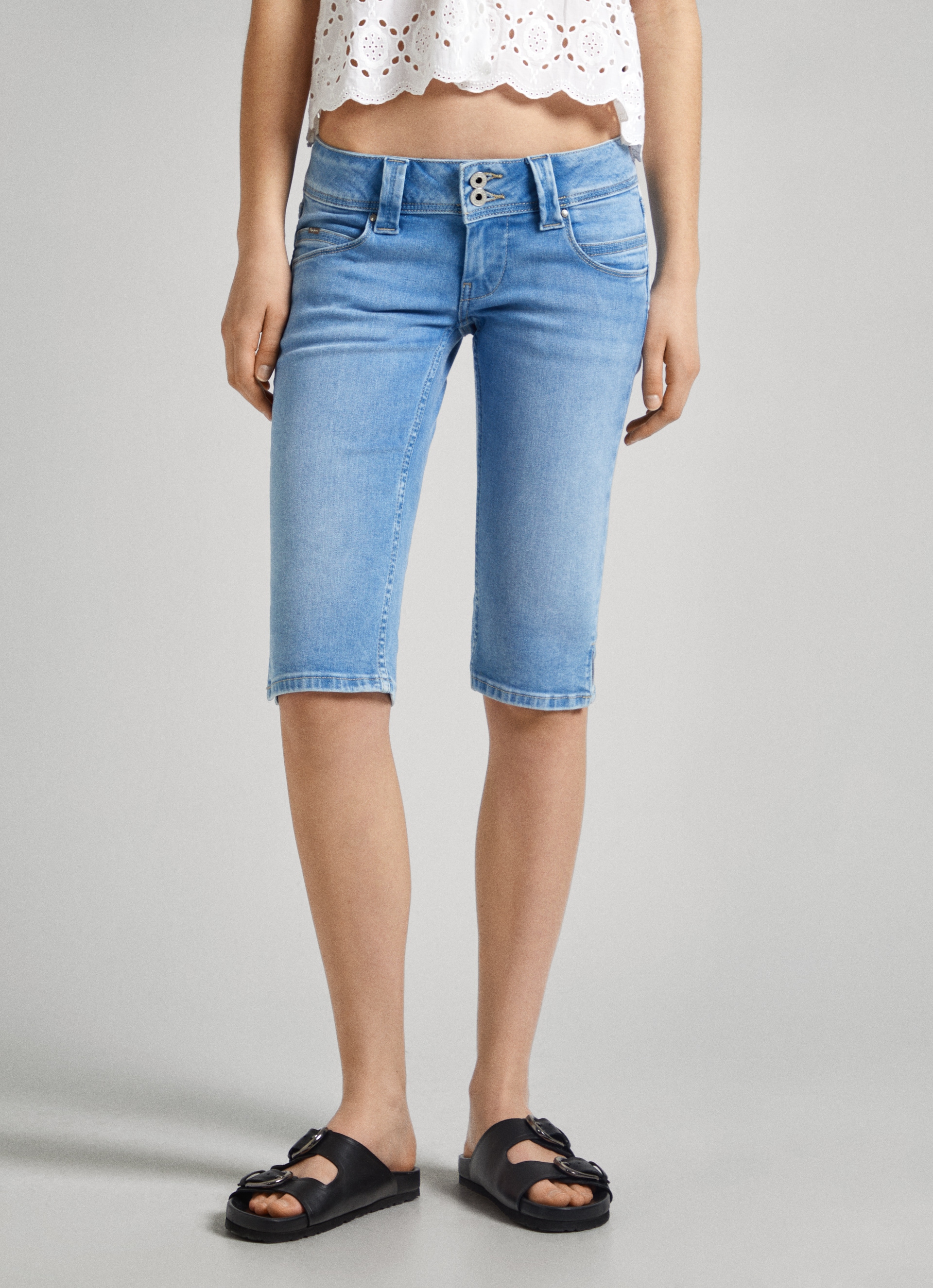 Pepe Jeans Slim-fit-Jeans "Shorts SLIM CROP LW"