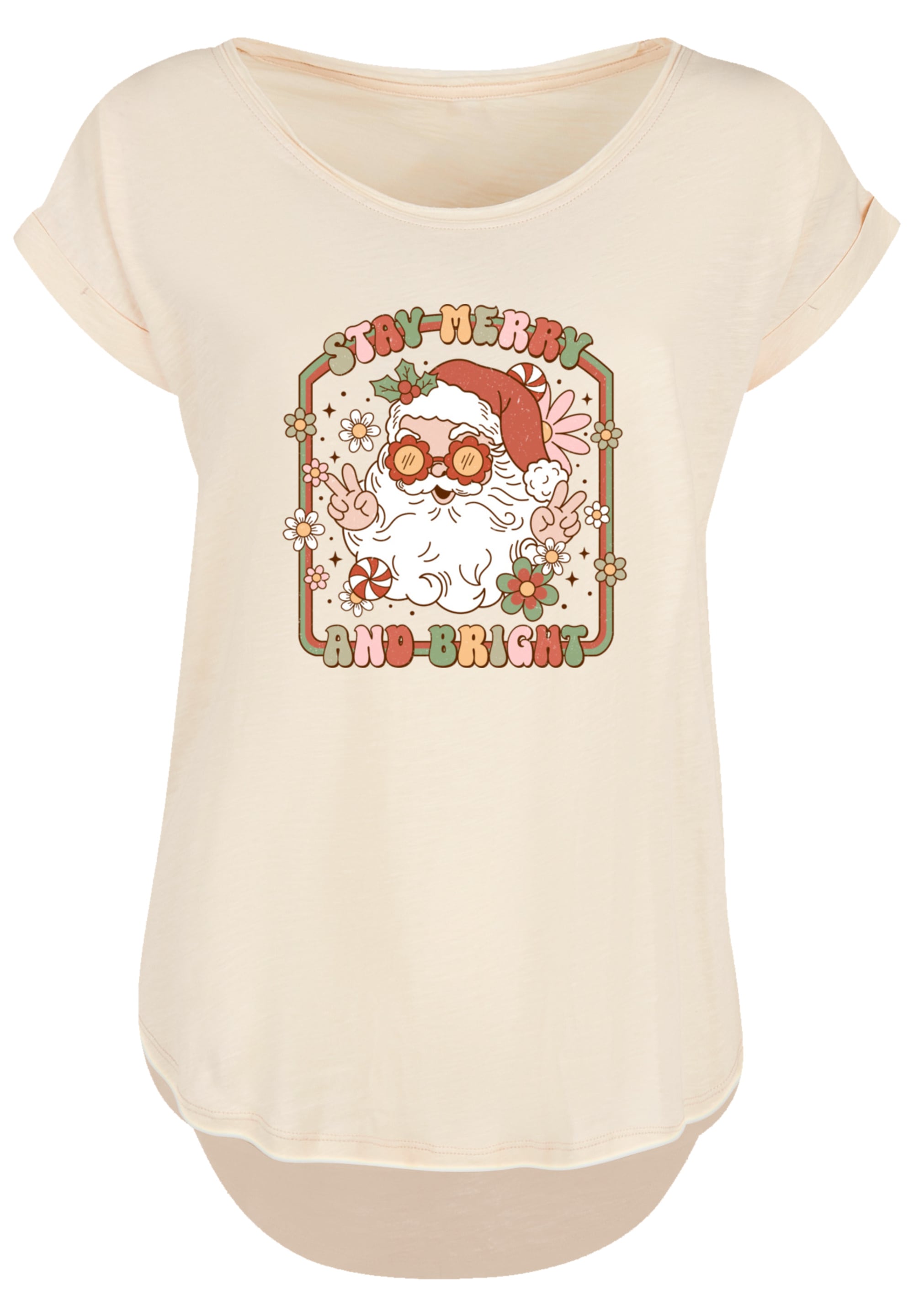 F4NT4STIC T-Shirt "Stay Merry And Bright Hippie Santa", Premium Qualität, W günstig online kaufen