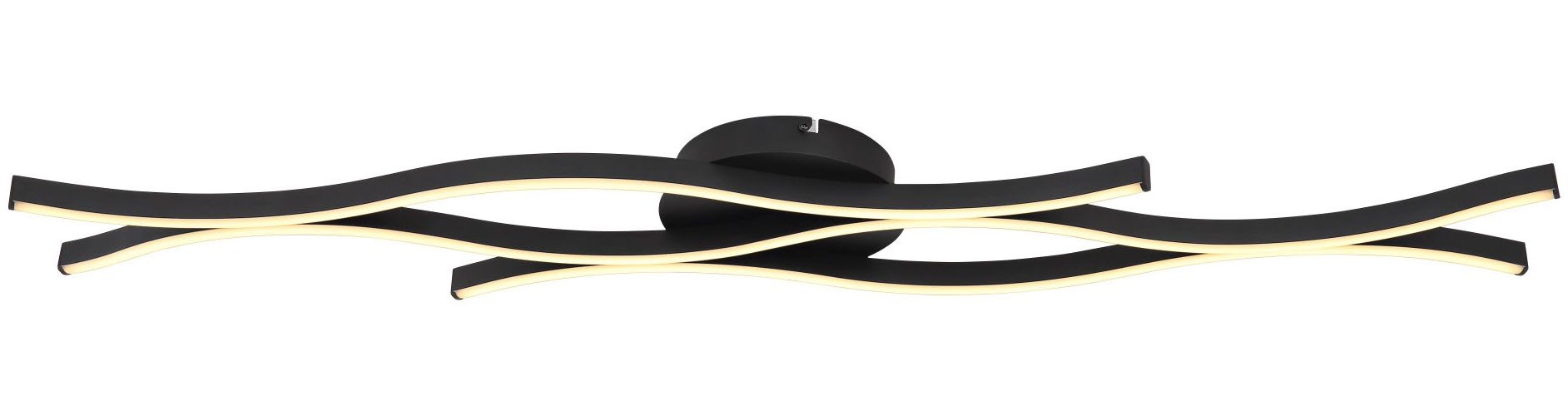 GLOBO LIGHTING LED Deckenleuchte »GERONIMO« LED-Modul 1 Stk. Warmweiß Deckenlampe, Wohnzimmer, Flur, geschwungen