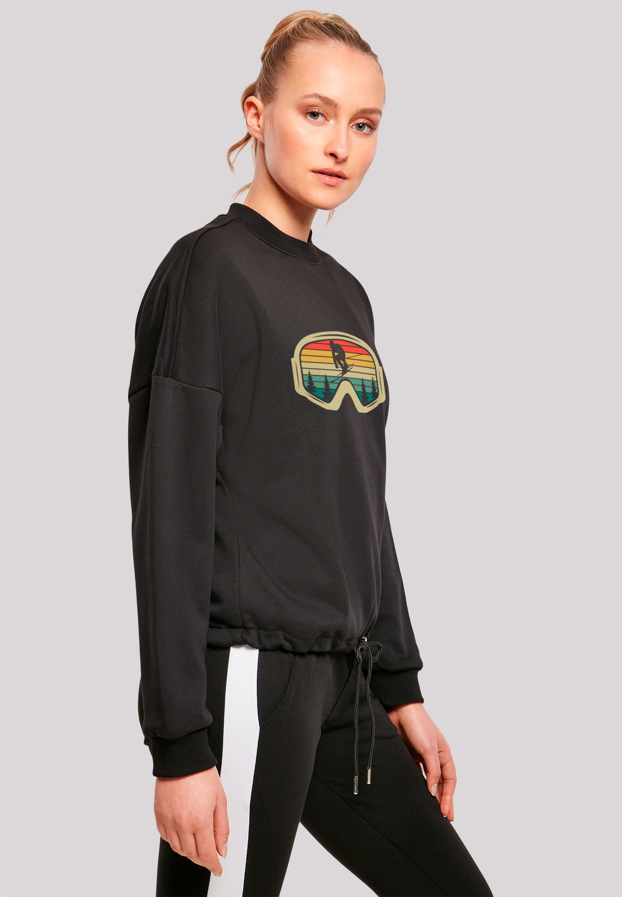 F4NT4STIC Sweatshirt »Retro Skibrille Wintersport«, Premium Qualität