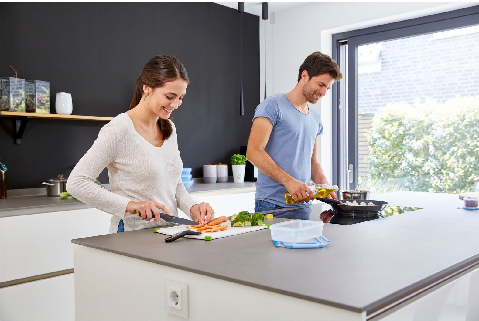 Emsa Frischhaltedose »Clip & Close Set, rechteckig, 100 % dichte Aufbewahrungsboxen« Set, 5 x 0,8 l Vorratsdosen mit jeweils einem Deckel, 10 tlg. spülmaschinen-, gefrier-, mikrowellenfest, Made in Germany