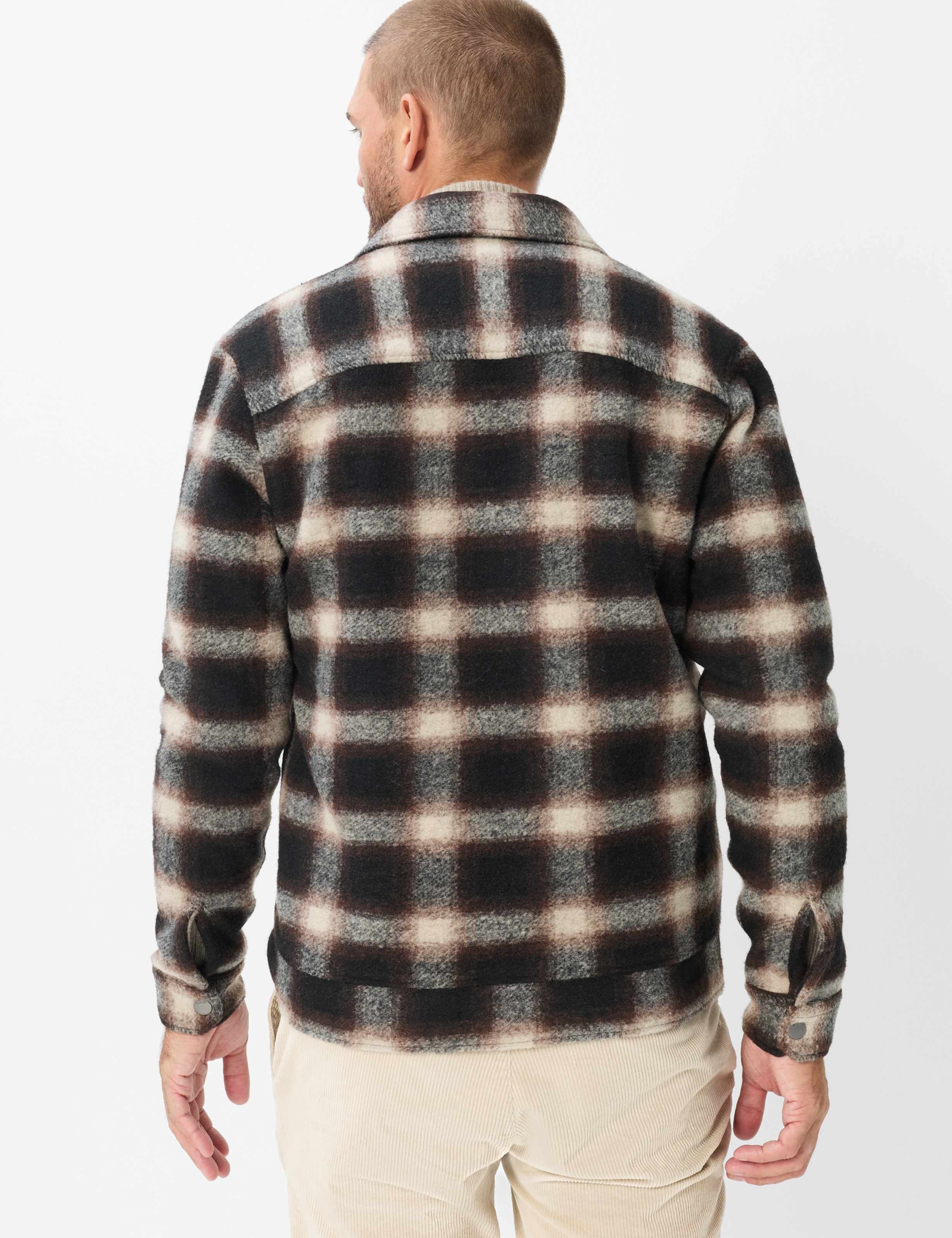 Brax Sweatjacke »Style SANTIAGO« Flanell: Kariertes Overshirt im Wollmix