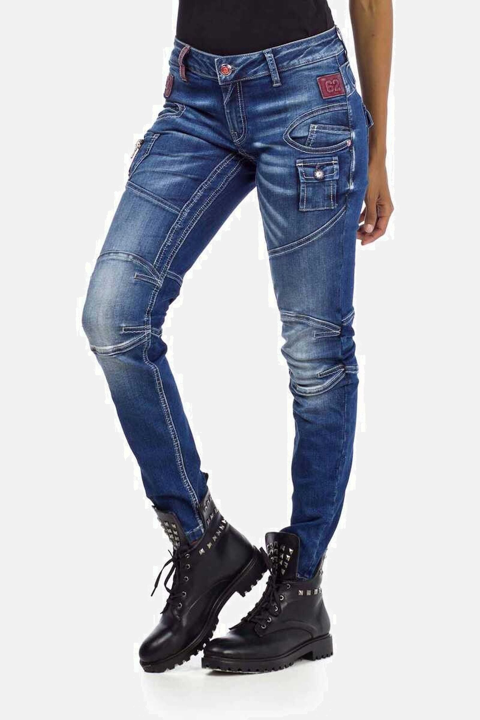 Cipo & Baxx Slim-fit-Jeans »Jeans«, mit modischen Ziernähten, WD358