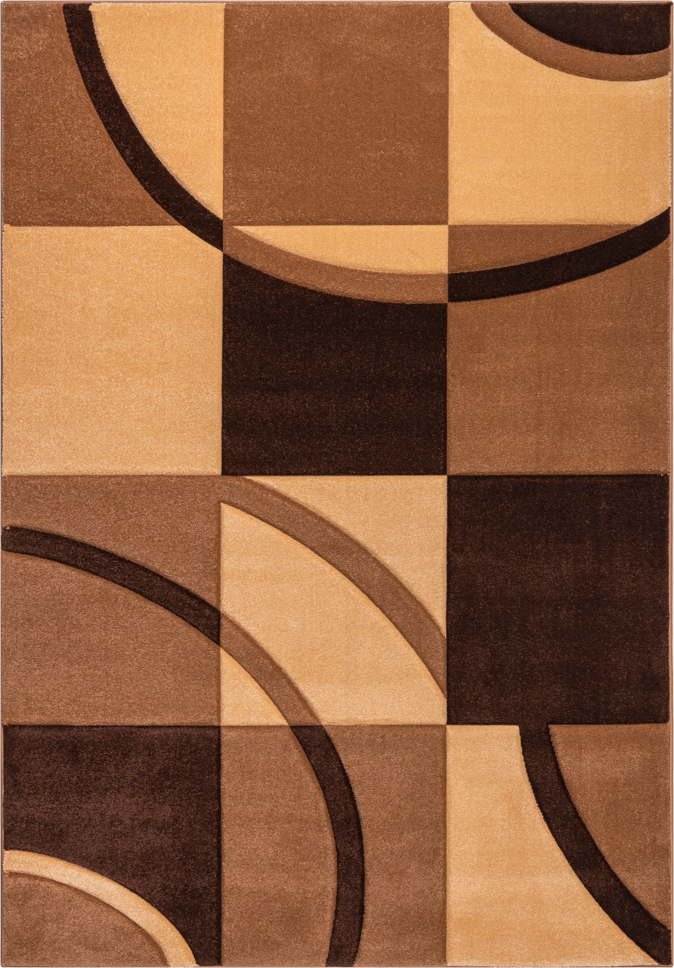 Home affaire Teppich »Josias«, rechteckig, 16 mm Höhe, mit handgearbeitetem Konturenschnitt, flach, Kurzflor, elegant