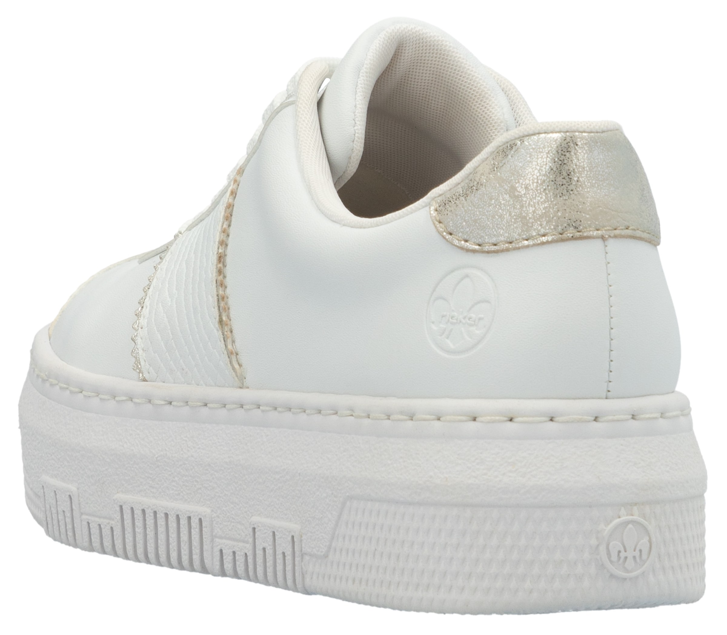 Rieker Plateausneaker, Schnürschuh, Halbschuh, Freizeitschuh mit gepolstertem Schaftrand