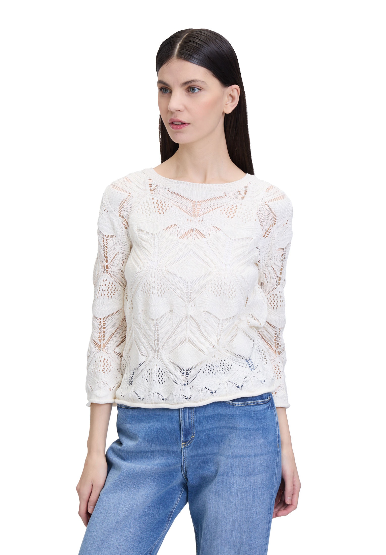 Cartoon Strickpullover "Cartoon Damen Strickpullover mit Rundhalsausschnitt günstig online kaufen