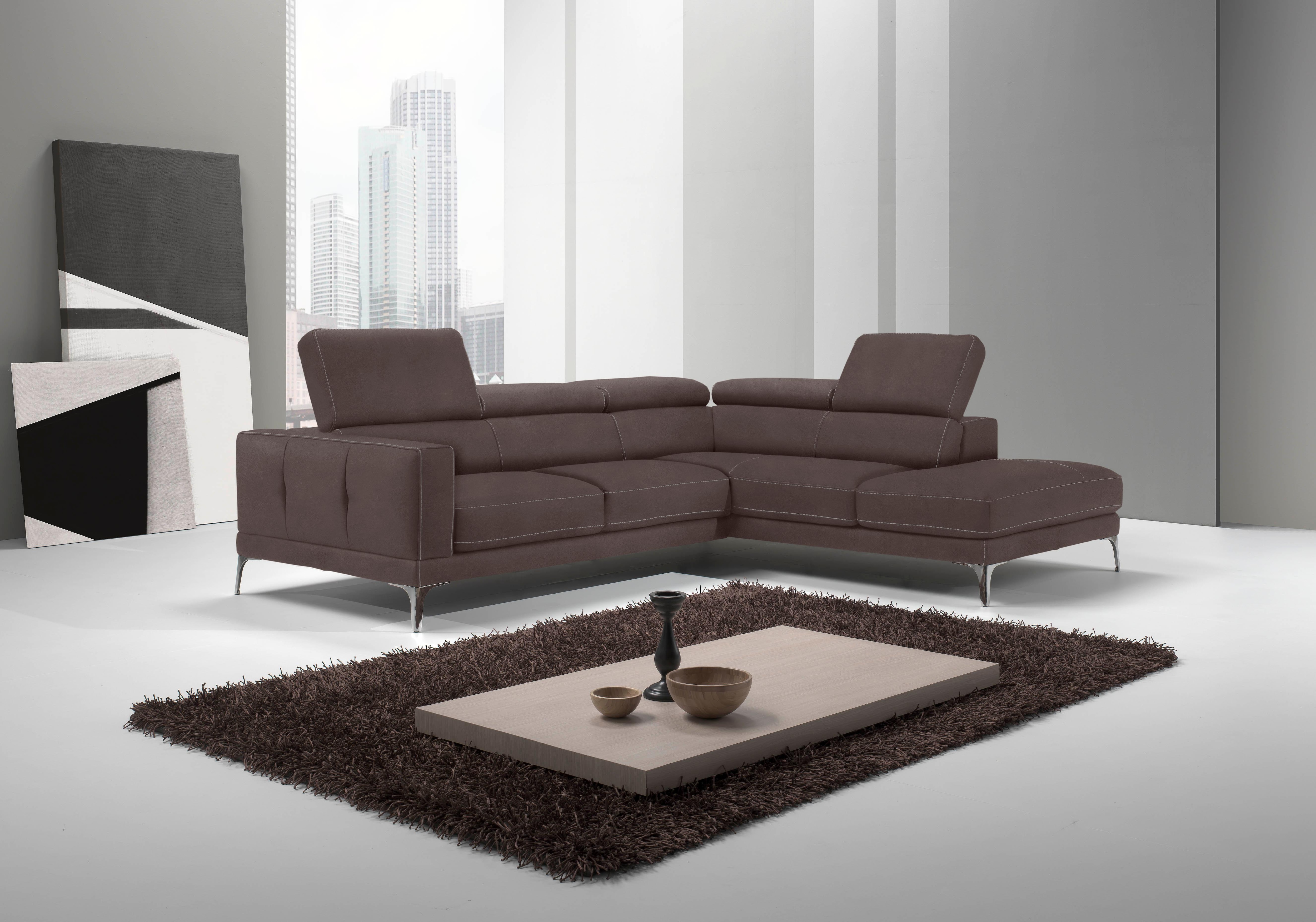 Egoitaliano Ecksofa "Claudie, Designsofa mit extrakomfortablem Sitzkomfort, L-Form" Inkl. Kopfteilverstellung, L-Form