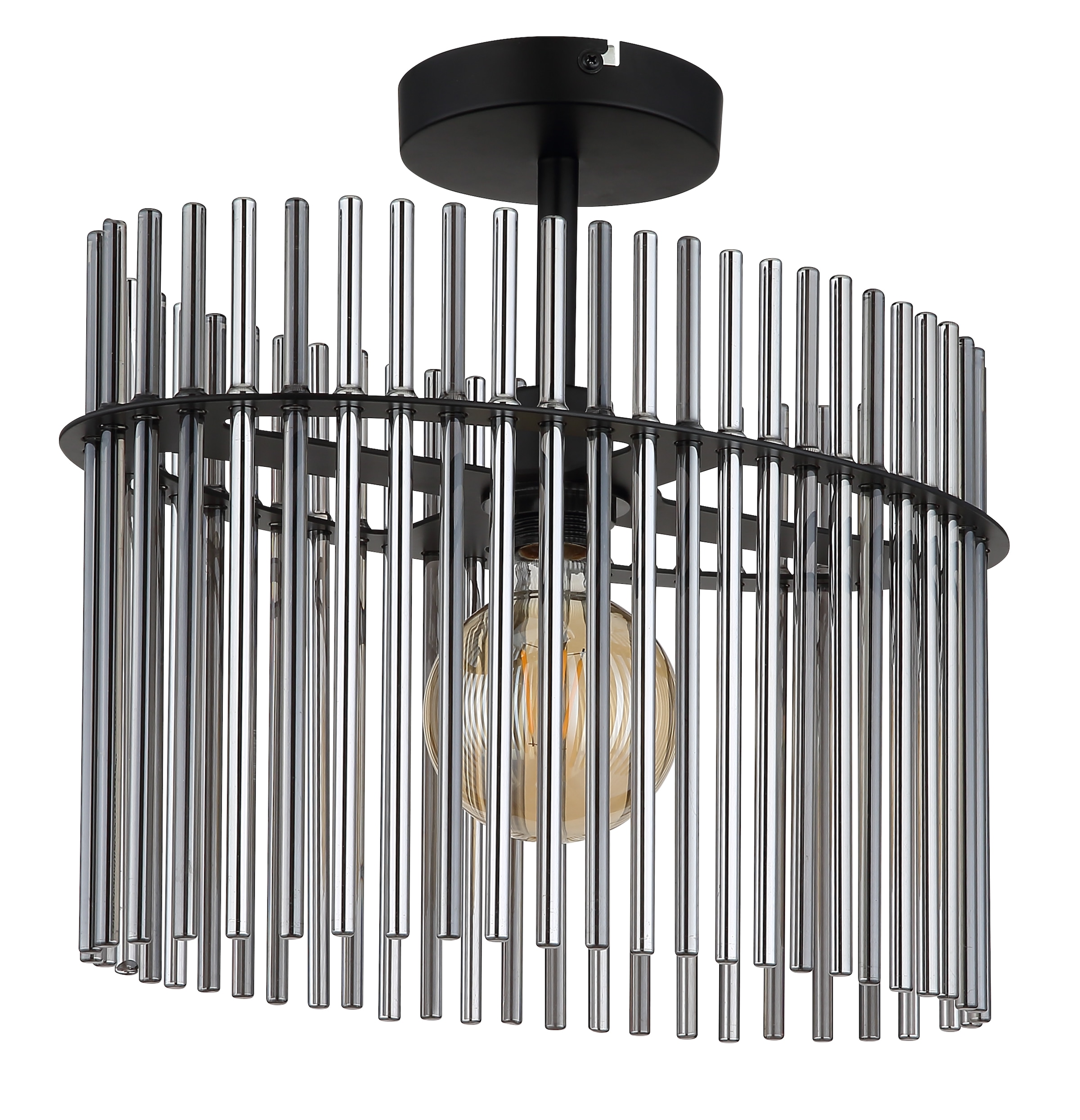 GLOBO LIGHTING Deckenleuchte »GORLEY« E27 1 Stk. Deckenlampe Glasstäbe rauchfarben LxBxH: 400x220x340mm