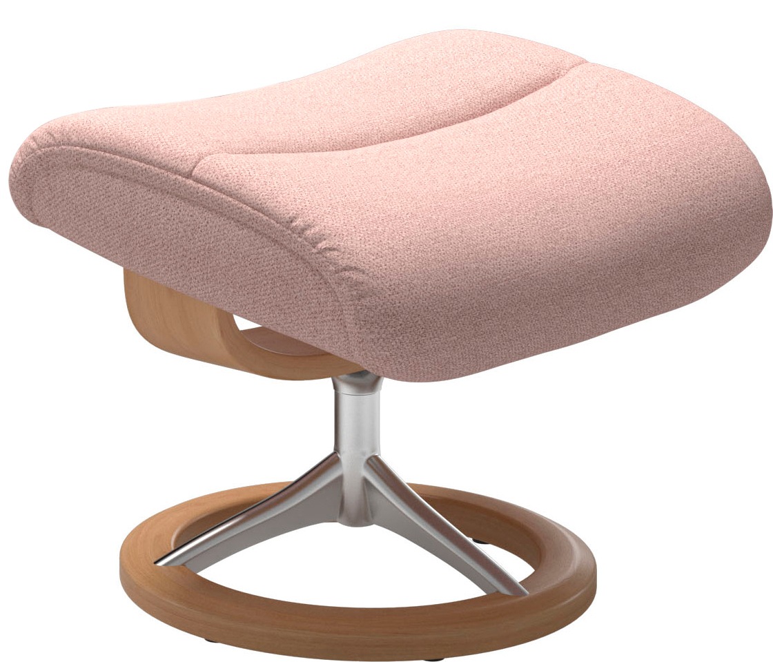 Stressless® Relaxsessel »View«, (Set, Relaxsessel mit Hocker), mit Signature Base, Größe S,Gestell Eiche