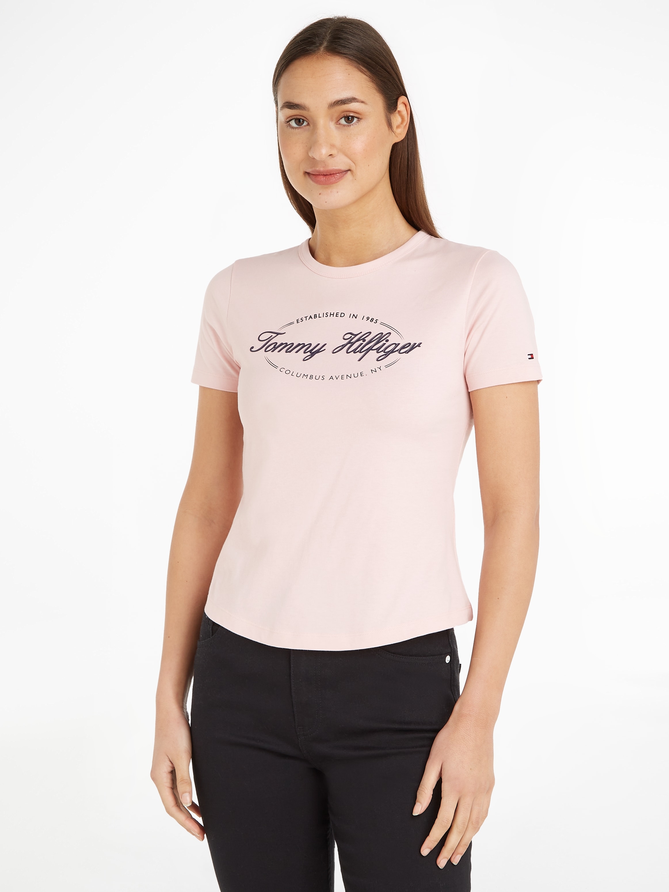 Tommy Hilfiger Rundhalsshirt »SLIM HILFIGER C-NK kaufen BAUR SS« online | SCRIPT