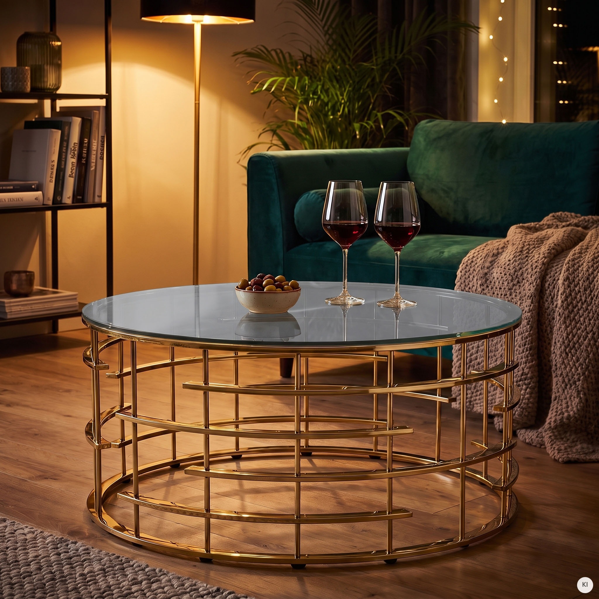 SalesFever Couchtisch "Glastisch: Stil und Funktionalität Wohnzimmertisch" Gestell gefertigt aus rostfreiem Edelstahl