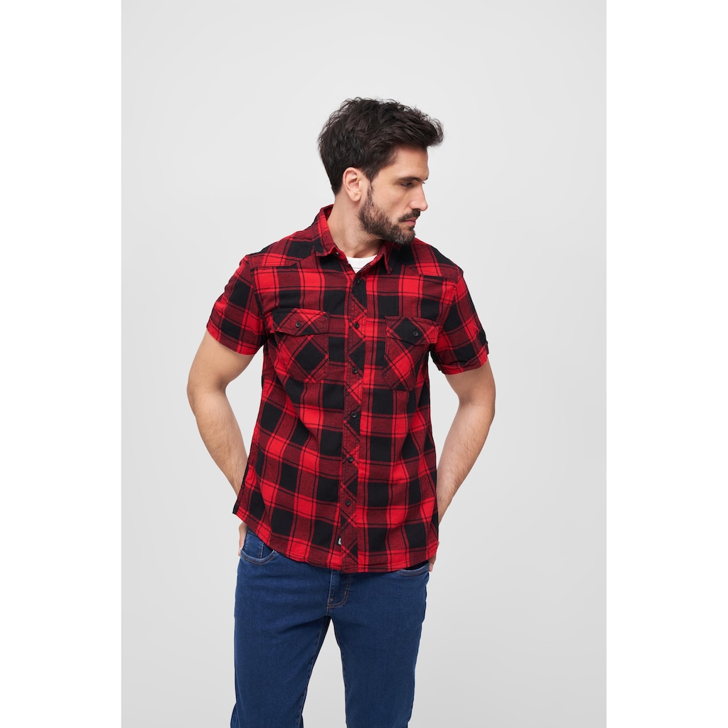 Brandit Langarmhemd »Brandit Herren Checkshirt Halfsleeve«, (1 tlg.)