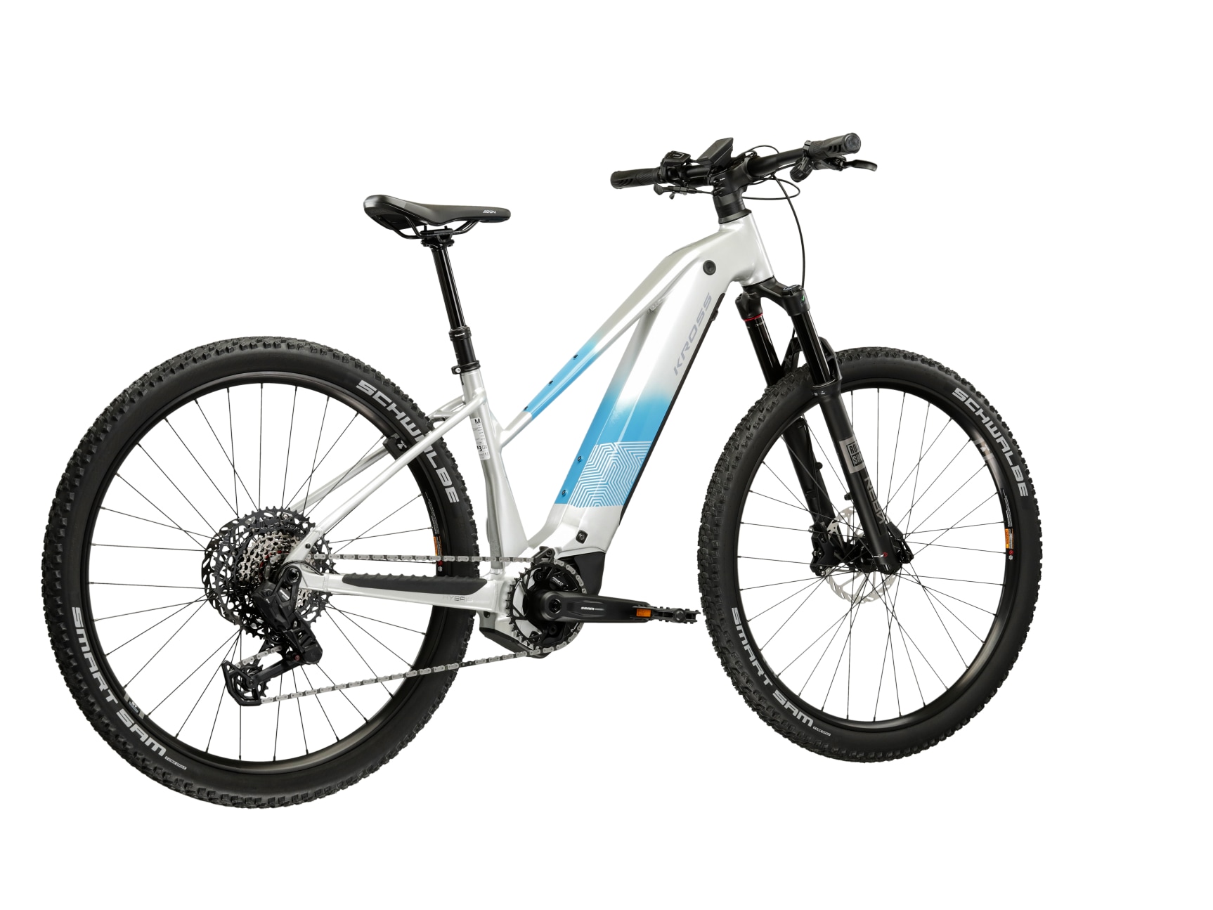 Kross »Influx Hybrid 5.0 21,3Ah / 800 Wh 29 Zoll silber 12 Gänge 2026« 12 Gang SRAM S1000 EAGLE AXS Schaltwerk Kettenschaltung Mittelmotor 250 W BOSCH PERFORMANCE LINE CX 36 V/250 W, Mittelmotor
