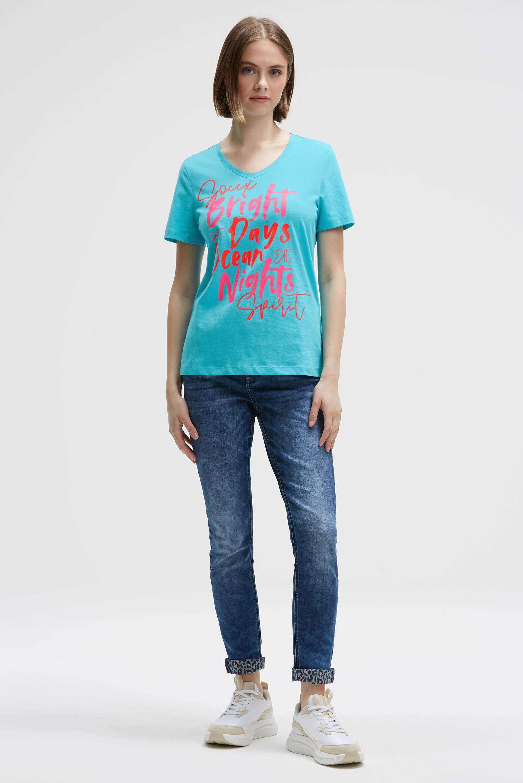 SOCCX V-Shirt, aus Baumwolle
