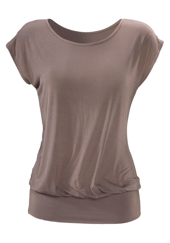 LASCANA Longshirt »mit breitem Bund«, (2er-Pack), aus weichem Viskose-Stretch