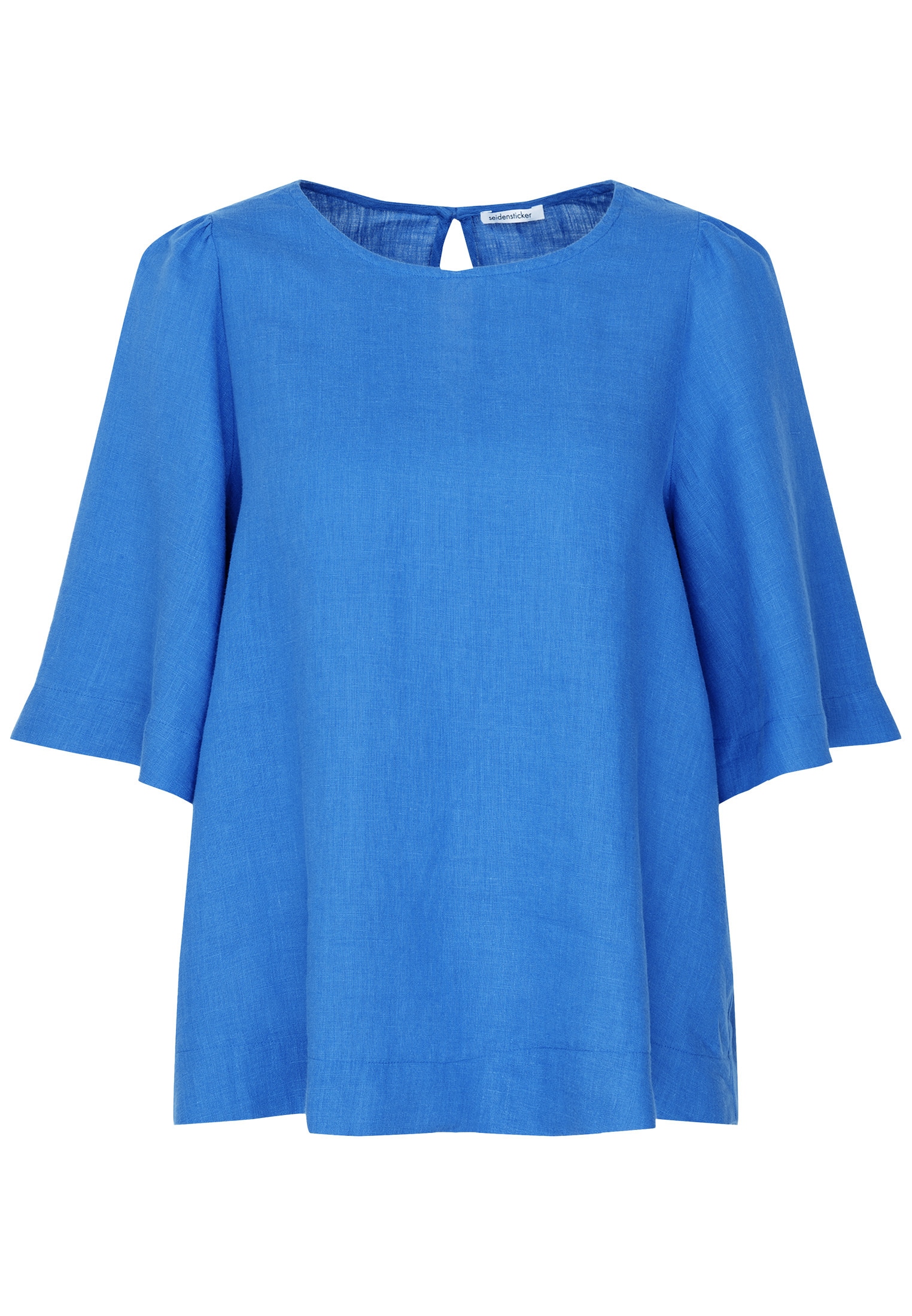 seidensticker Shirtbluse »Schwarze Rose«, Kurzarm Rundhals Uni