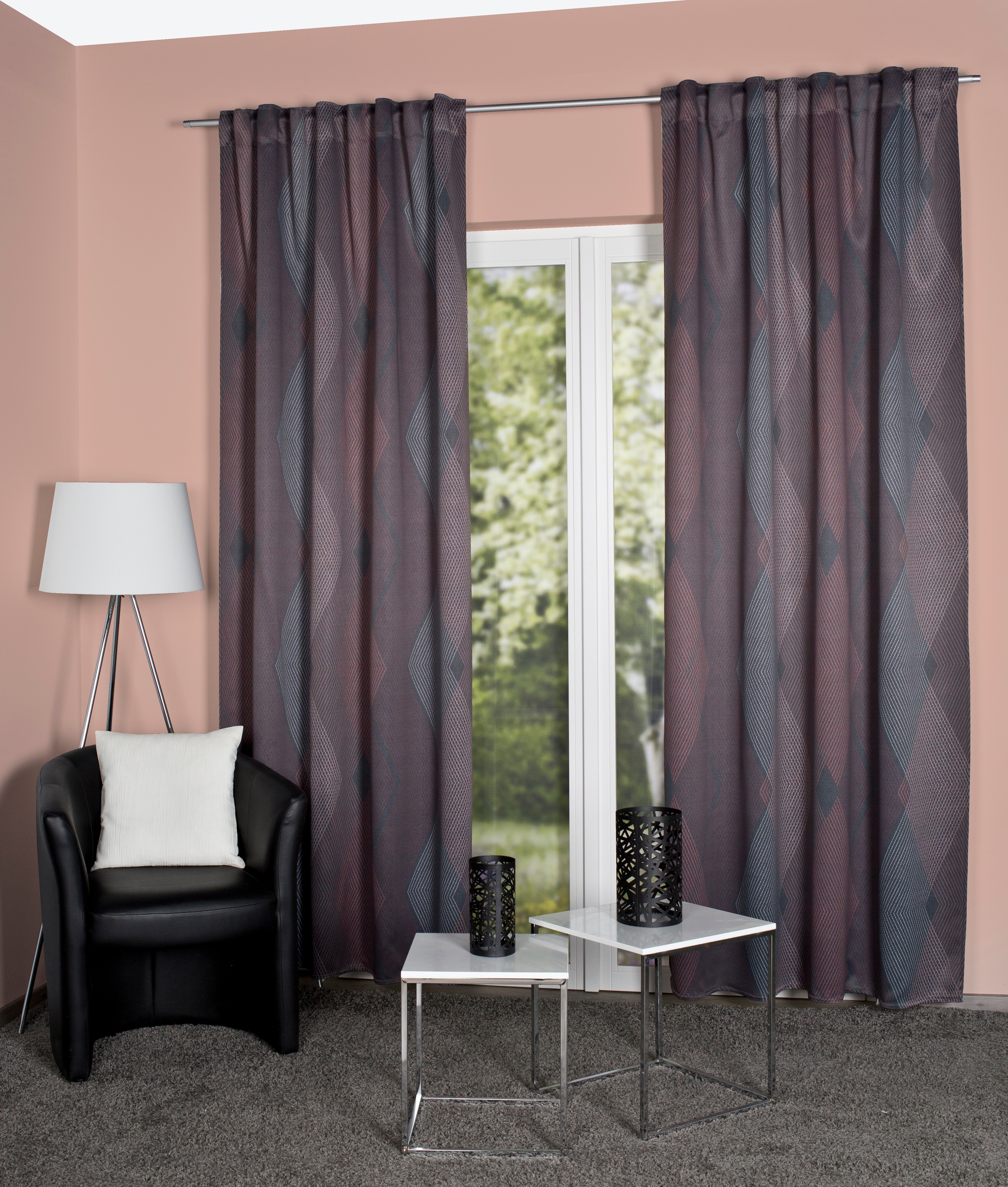 HOME WOHNIDEEN Vorhang »JARO« Multifunktionsband 1 Stk. tlg. Verdunklungsschal, bedruckt, Kombiband