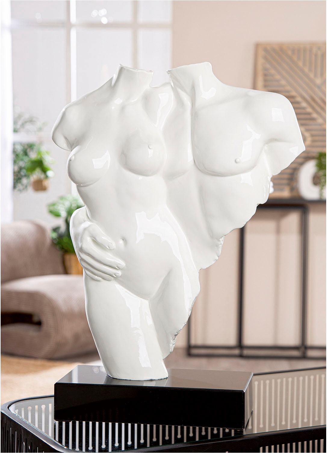 Casablanca by Gilde Dekoobjekt "Skulptur Paar Coppia weiß H. 49 cm" günstig online kaufen