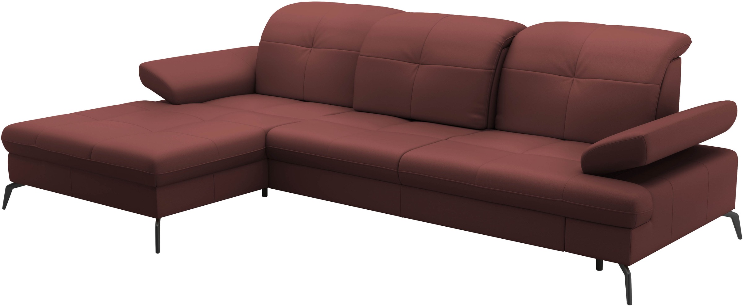 sit&more Ecksofa »Amica, L-Form, inkl. Sitztiefenverstellung & Armteilverstellung«, wahlweise mit Bettfunktion, Bettkasten und Kopfteilverstellung