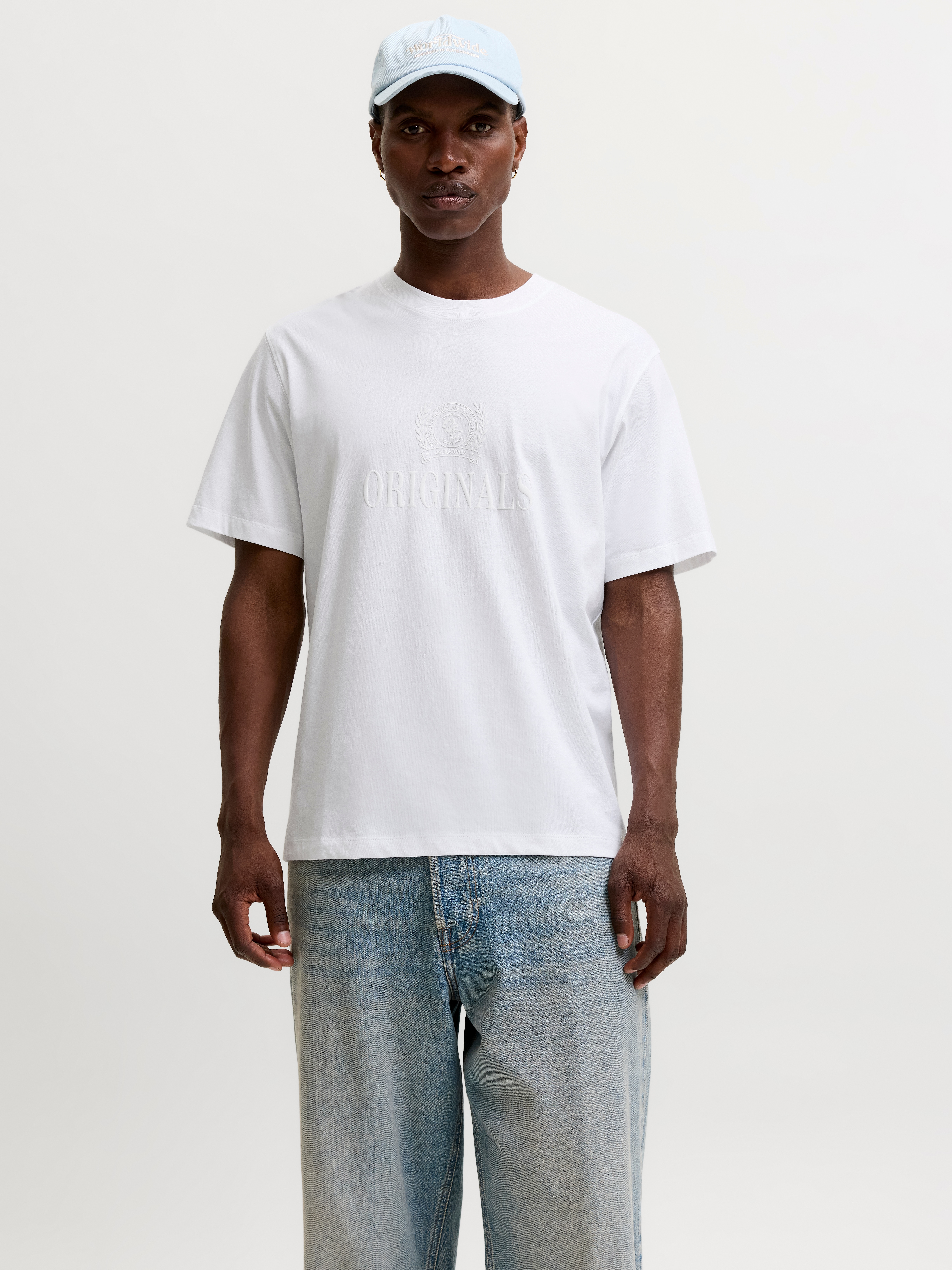 Jack & Jones "JORFREDERIKSBERG MONOGRAM TEE SS CN SN" Baumwolle, relaxed fit