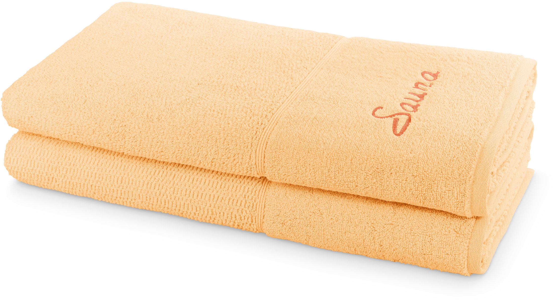 Saunatuch, B:80cm L:200cm, gelb, MÖVE FOR FROTTANA, Walkfrottier, Obermaterial: 100% Baumwolle, Handtücher