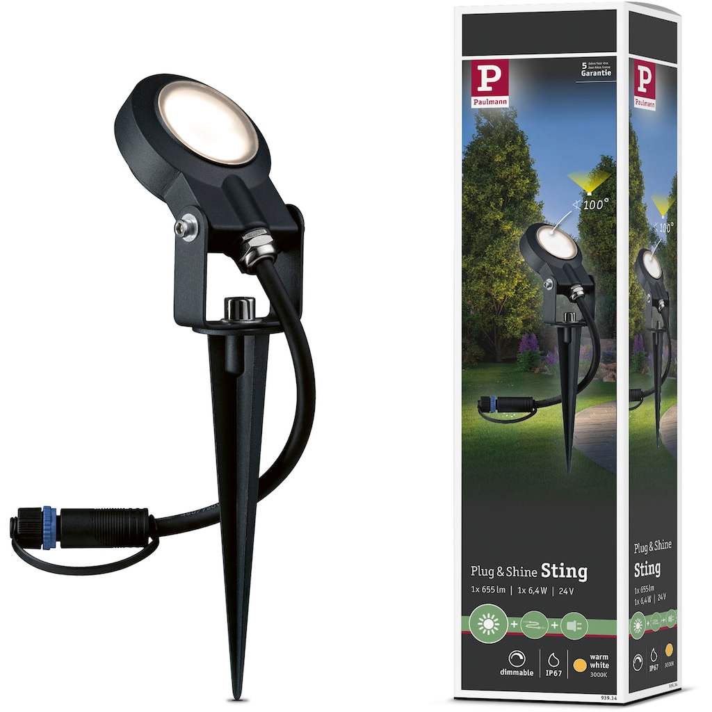 Paulmann LED Gartenstrahler »Plug & Shine«, 1 flammig-flammig