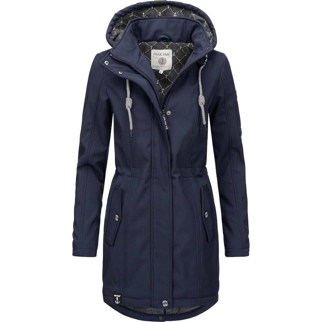 PEAK TIME Softshelljacke »L60013«, mit Kapuze