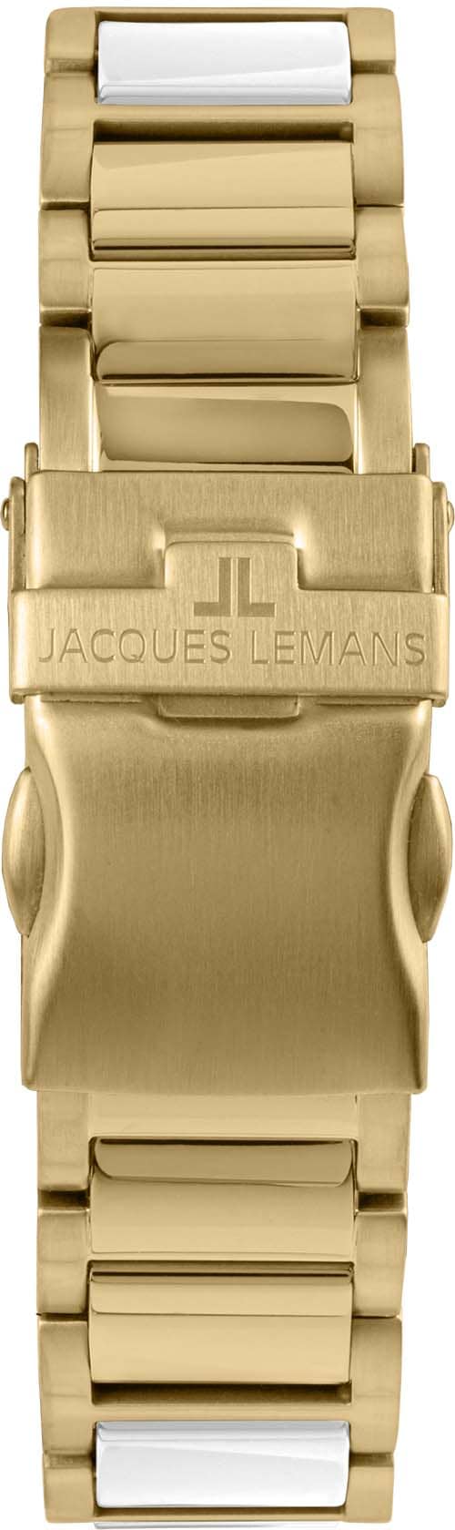 Jacques Lemans Keramikuhr »Liverpool, 42-12L«, Quarzuhr, Armbanduhr, Damenuhr, Datum, Leuchtzeiger
