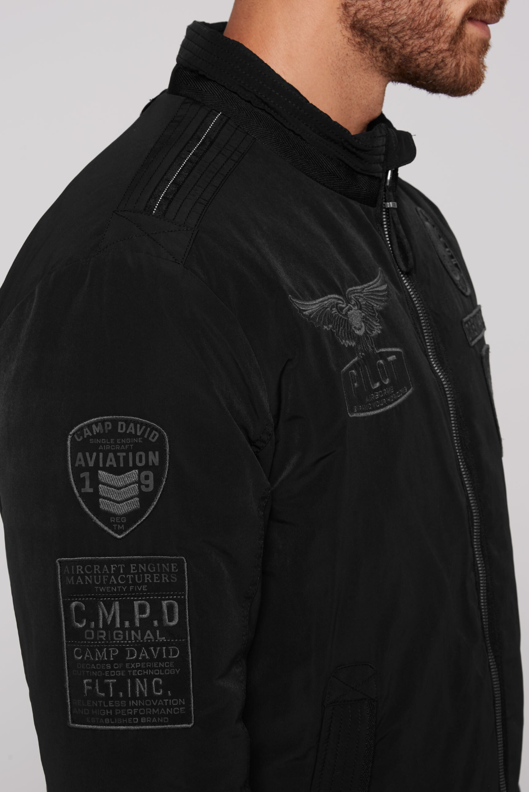 CAMP DAVID Winterjacke, ohne Kapuze, mit Ärmeltasche