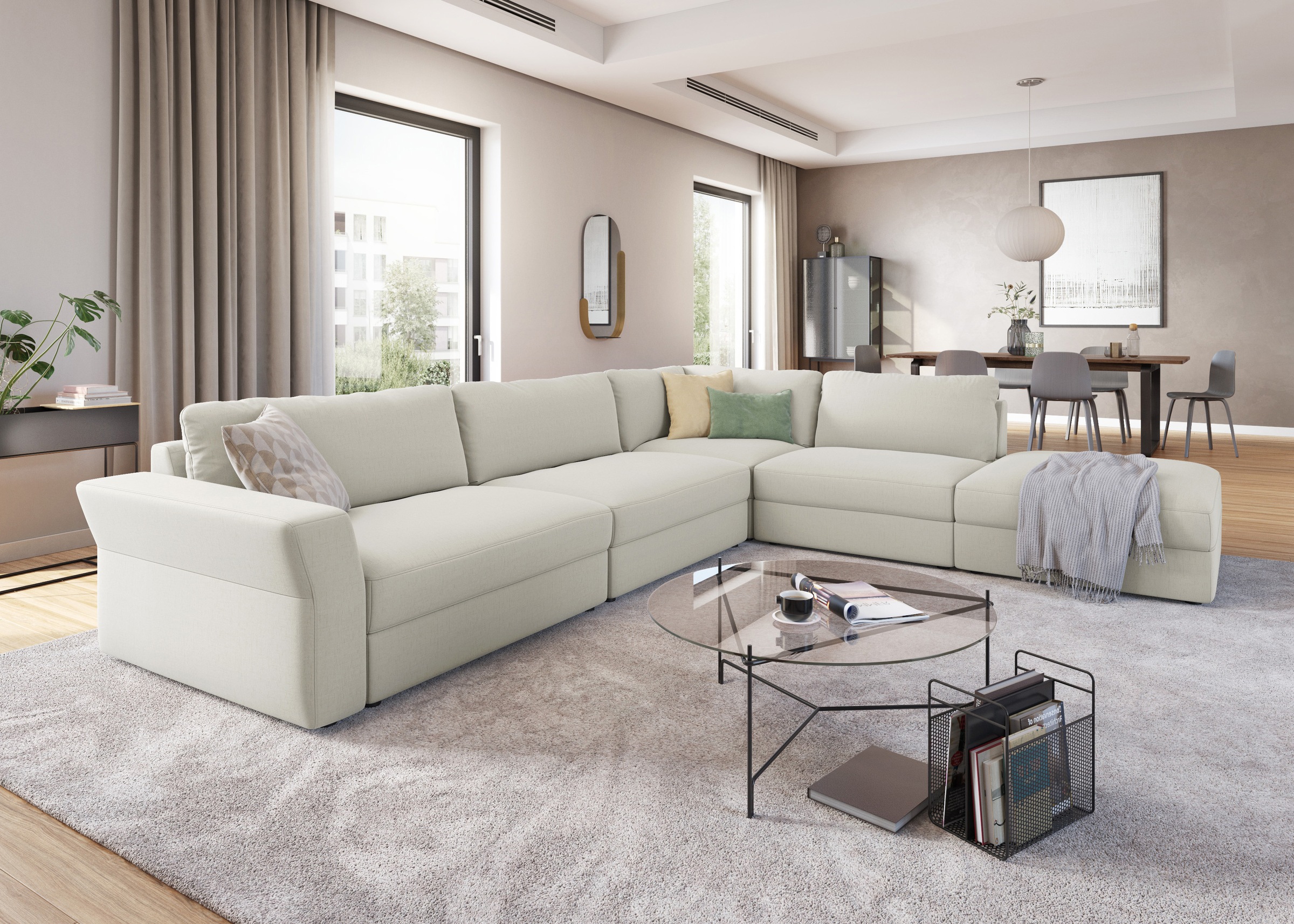 Thumbnail - sit&more Ecksofa "Cadabra L-Form", Breite 356 cm, mit Sitztiefenverstellung