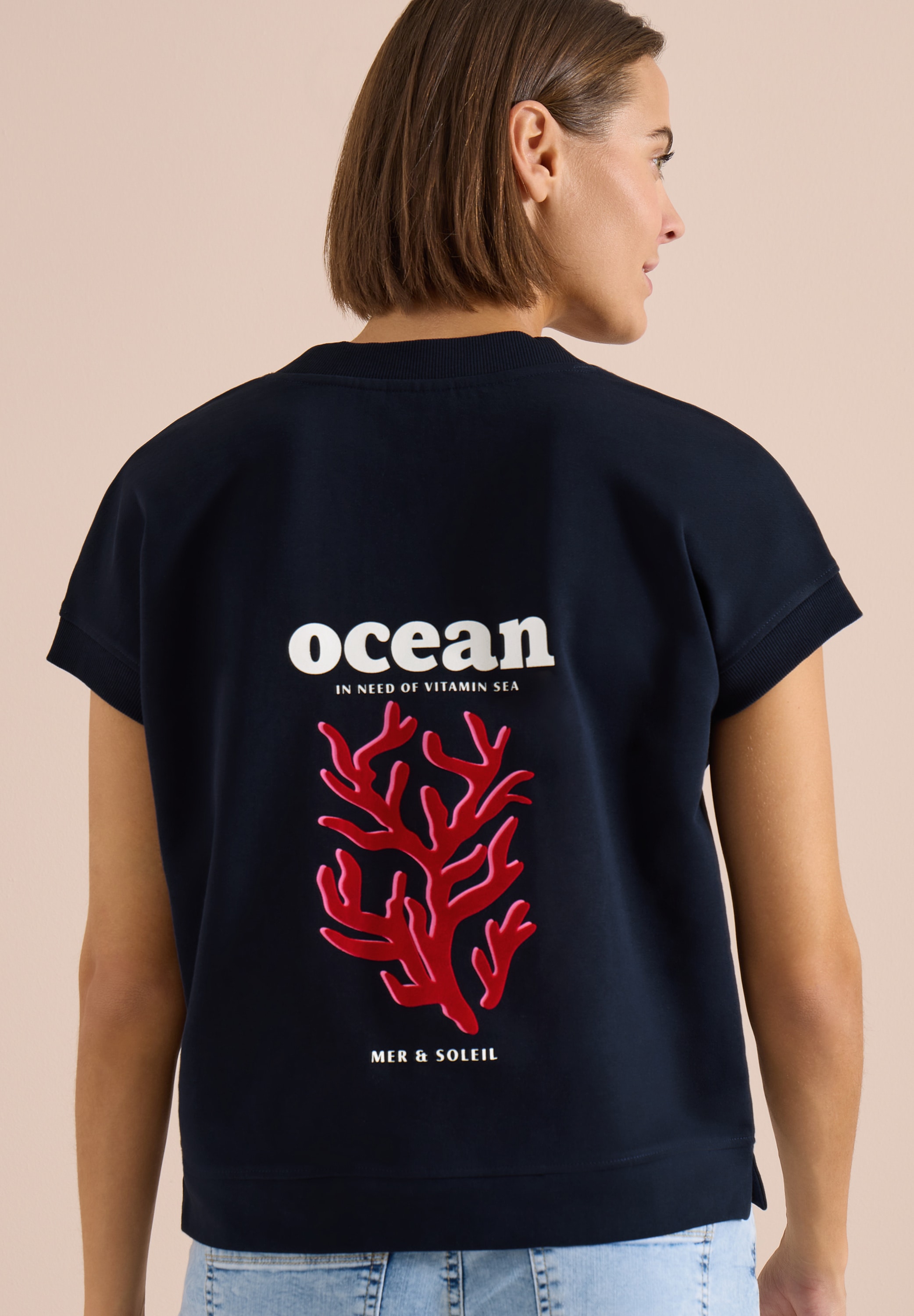 Cecil Sweatshirt , Sommer-Sweatshirt mit Backprint
