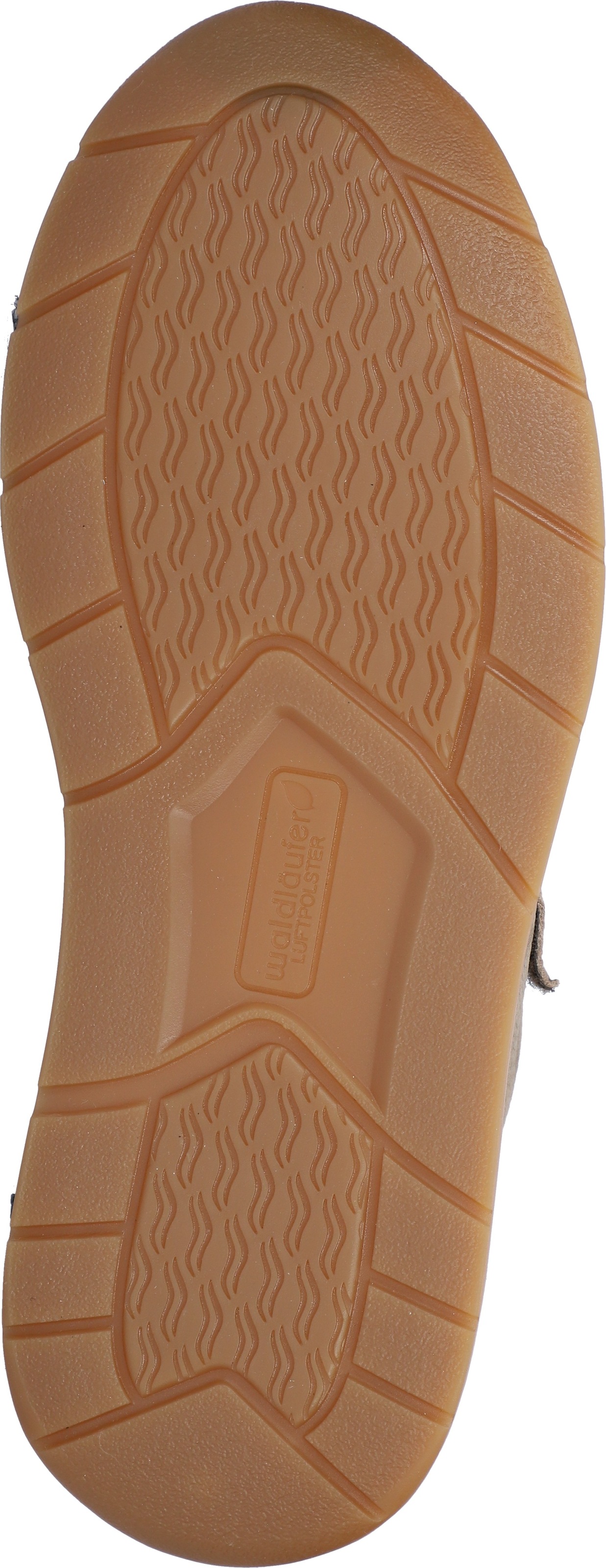 Klettschuh WALDLÄUFER "KILIAN", Herren, Gr. 7,5 (41), beige, Nubukleder, unifarben, Schuhe Klettschuh, Komfortschuh, Bequemschuh mit Luftkammern-Laufsohle, K-Weite 2
