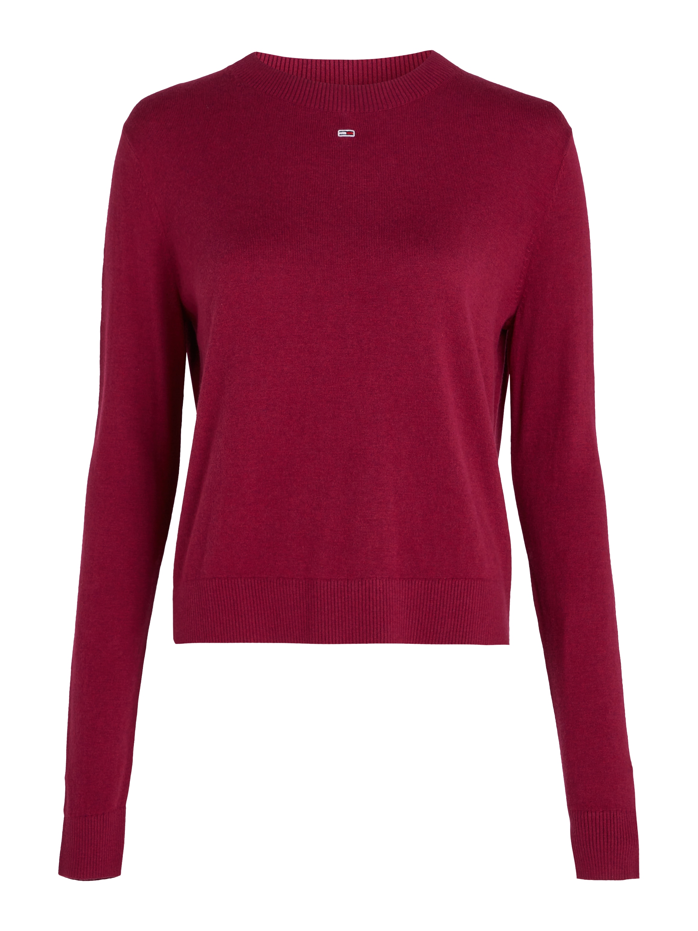 Tommy Jeans Strickpullover »TJW ESSENTIAL CREW NECK SWEATER«, mit Logostickerei