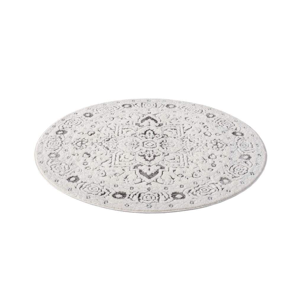Carpet City Teppich »LOUNGE 0638«, rund, 15 mm Höhe, Kurzflor-Teppich Modern, Hoch-Tief-Struktur, Wohnzimmer, Schlafzimmer
