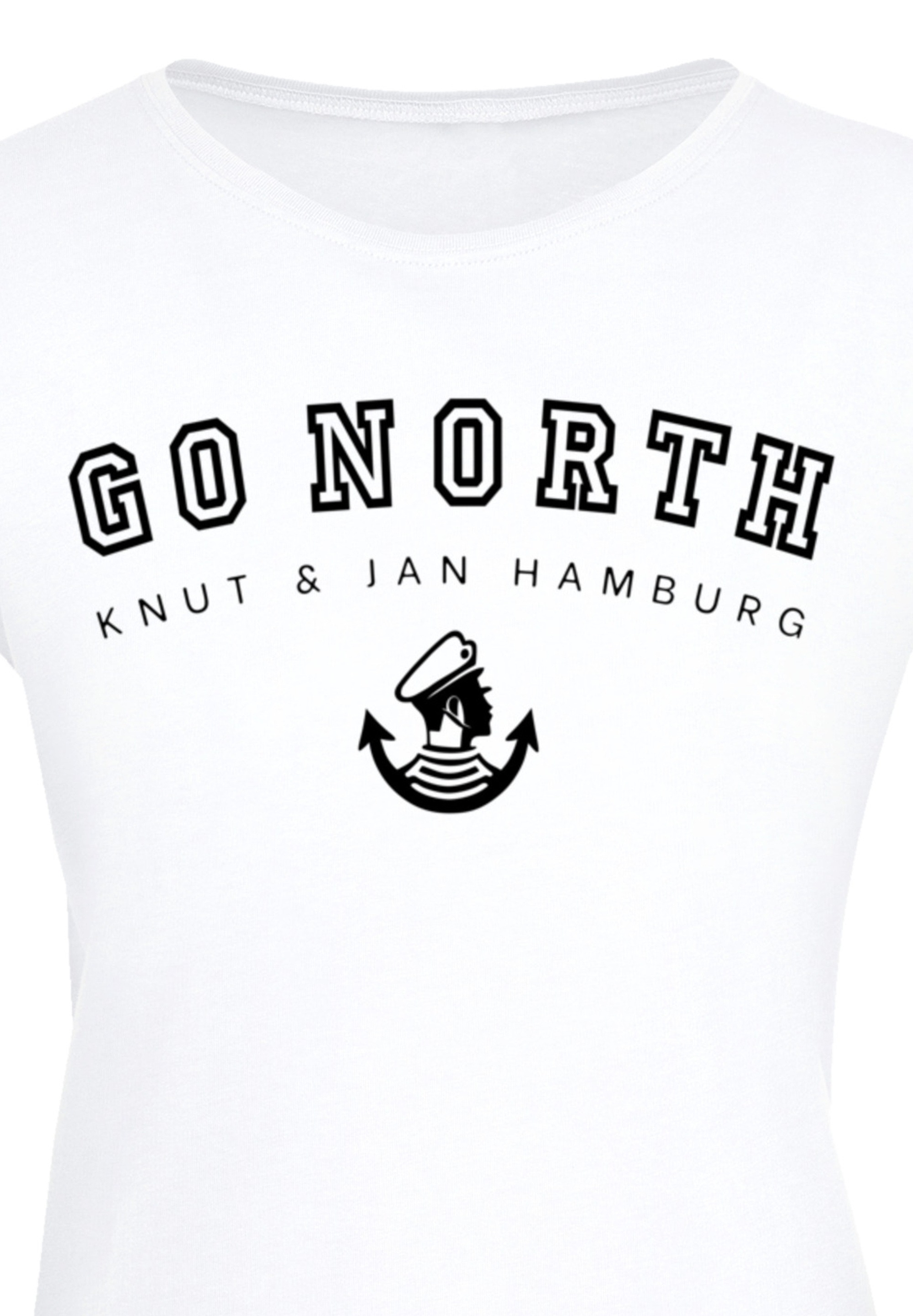 Thumbnail - F4NT4STIC T-Shirt "PLUS SIZE Go North" Print