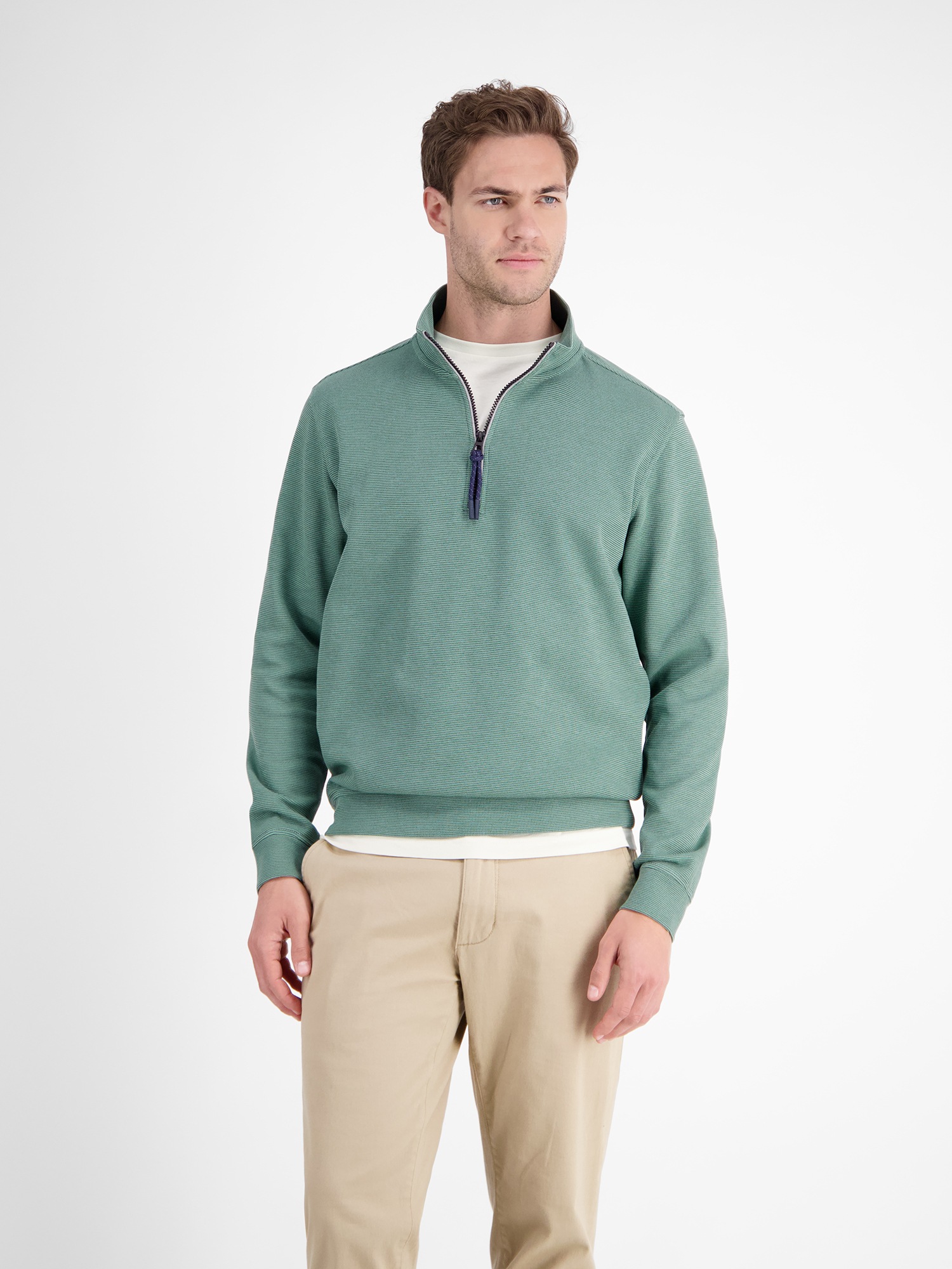 LERROS Sweatshirt »LERROS Unifarbener Sweattroyer für Herren«