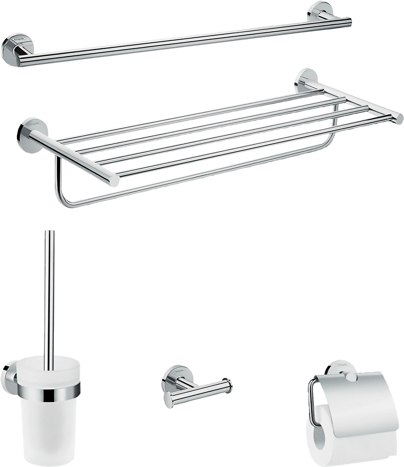 hansgrohe Badaccessoire-Set, 5-teilig, chrom