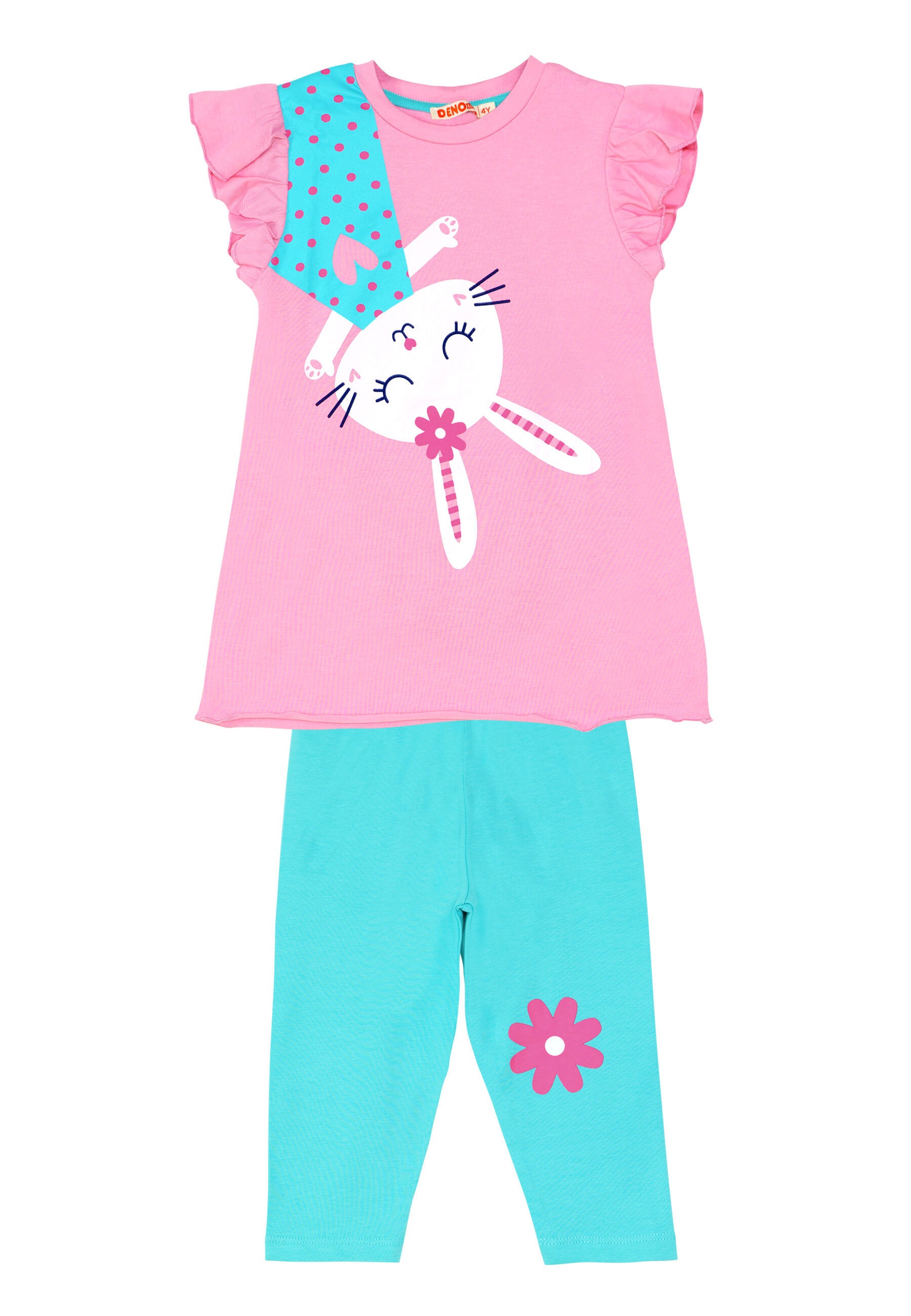 Denokids Hausanzug »Bunny«, (2 tlg.), mit Hasen-Print