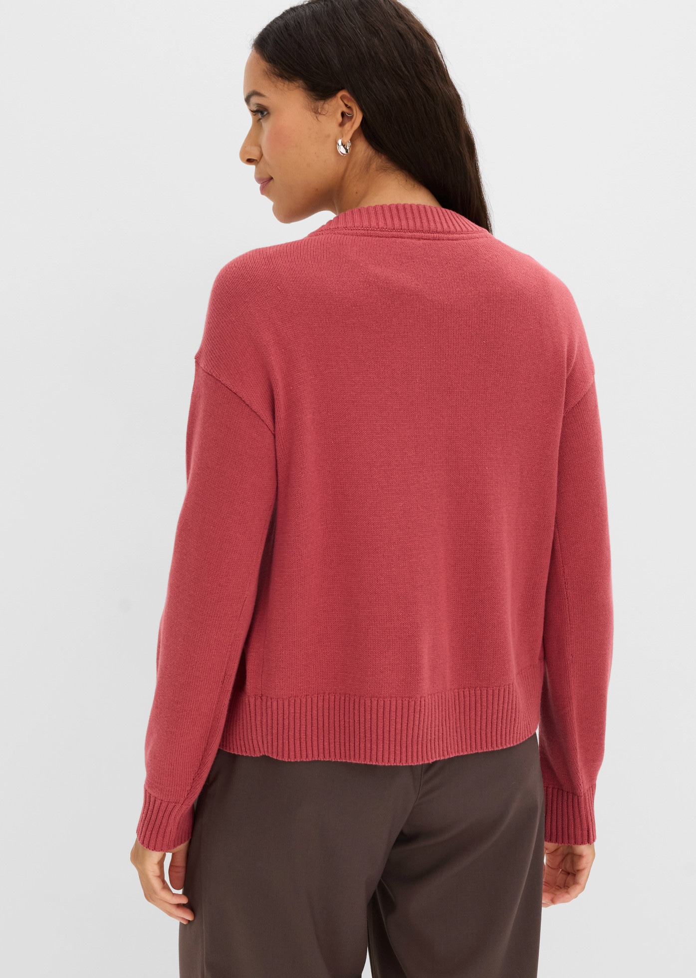bonprix Strickjacke mit Knopfleiste, bequeme Passform, im Casual-Stil