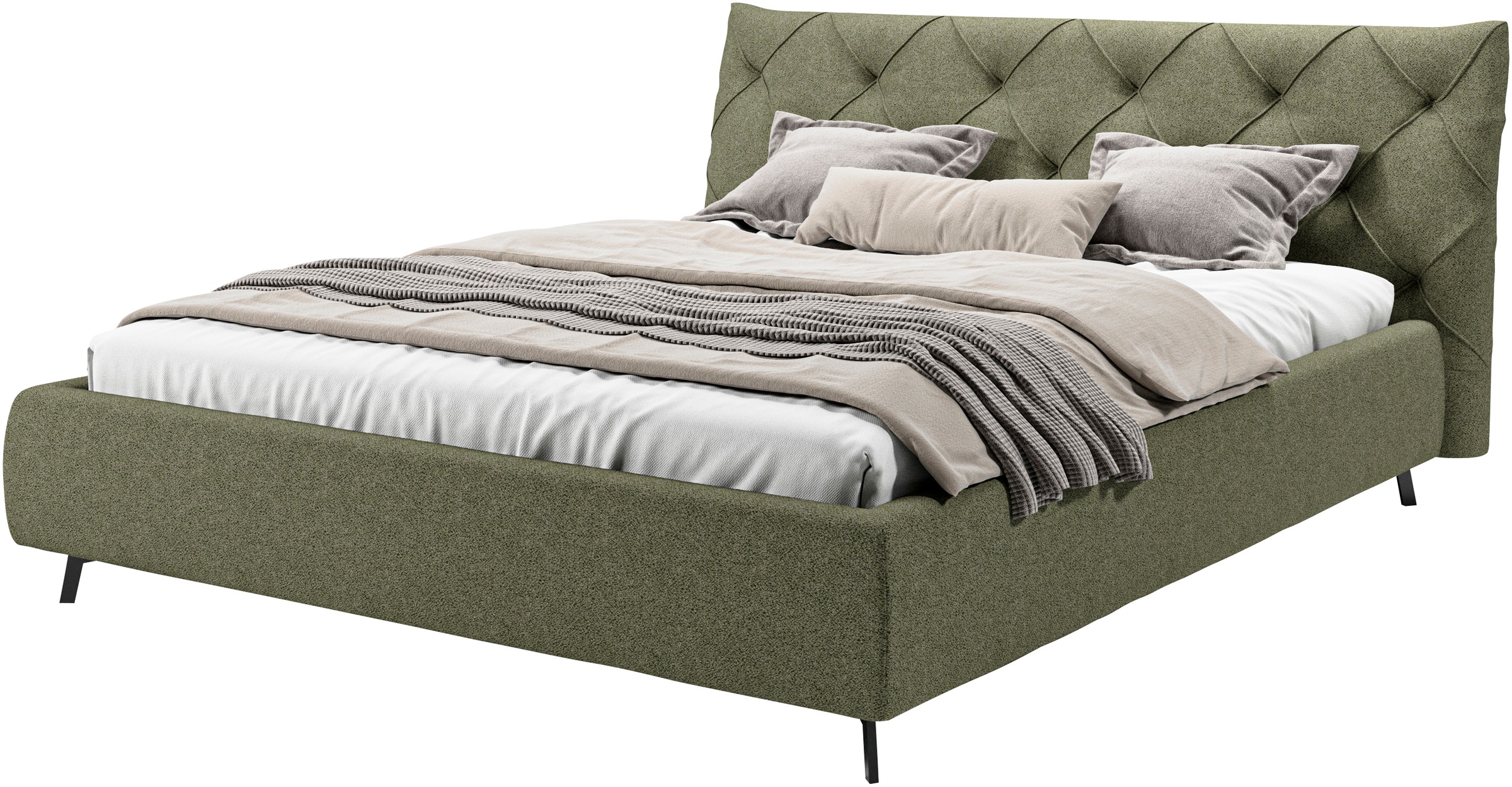Home affaire "Elloree, in 4 Breiten bis 200cm, auch in Leder" Kopfteilhöhe 105 cm, belastbar bis 280 kg, auch in Überlänge 220cm