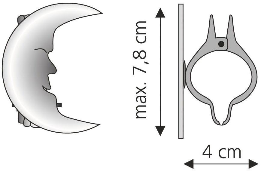 Liedeco Dekoklammer "Mond" für Gardinen, Vorhänge günstig online kaufen