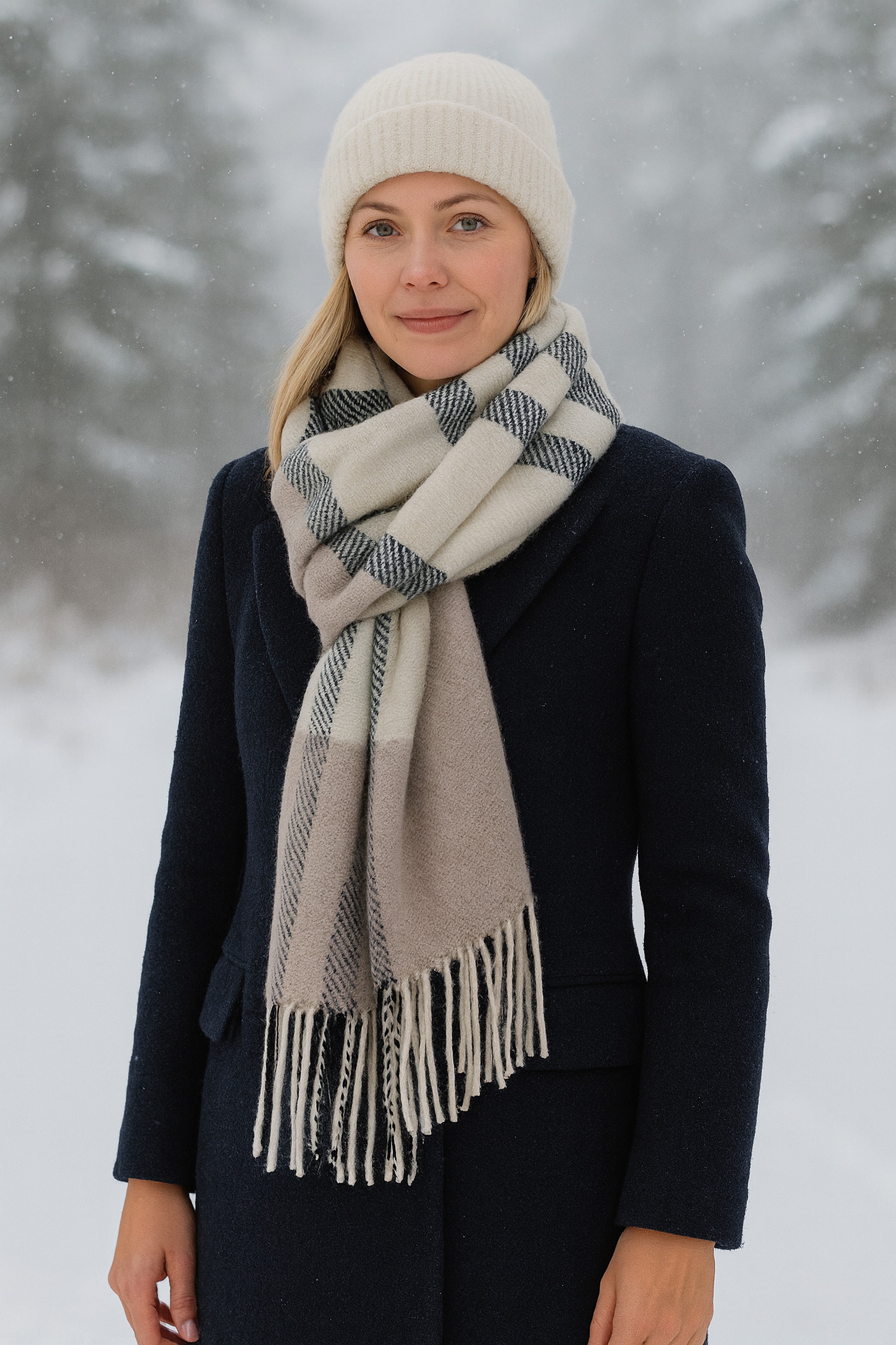 COLLEZIONE ALESSANDRO 1100000002199 "SuperSofty" 1 Stk. mit Karomuster, elegant und warm