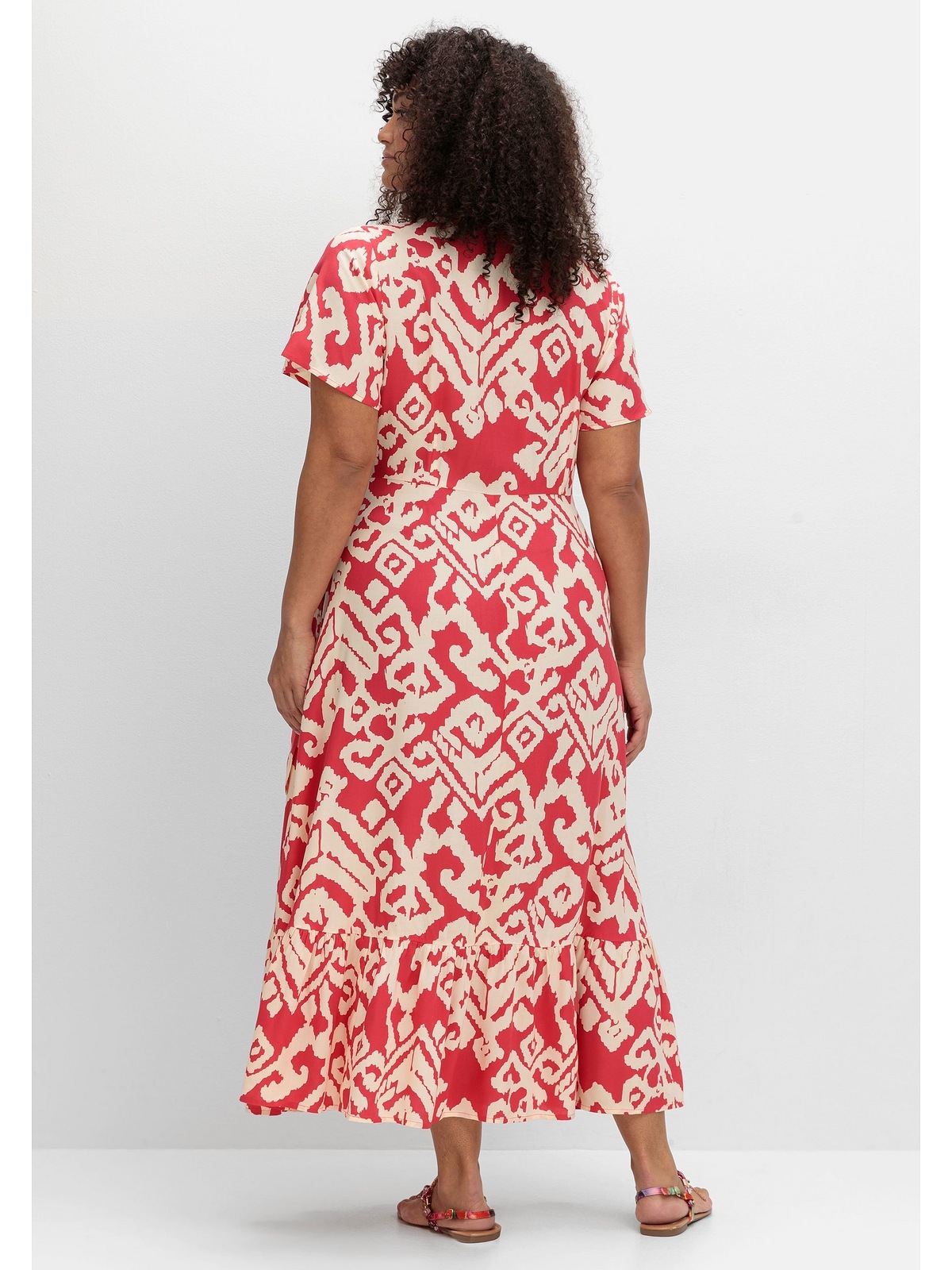 sheego by Joe Browns Maxikleid "Große Größen", in Wickeloptik, mit Grafikpr günstig online kaufen