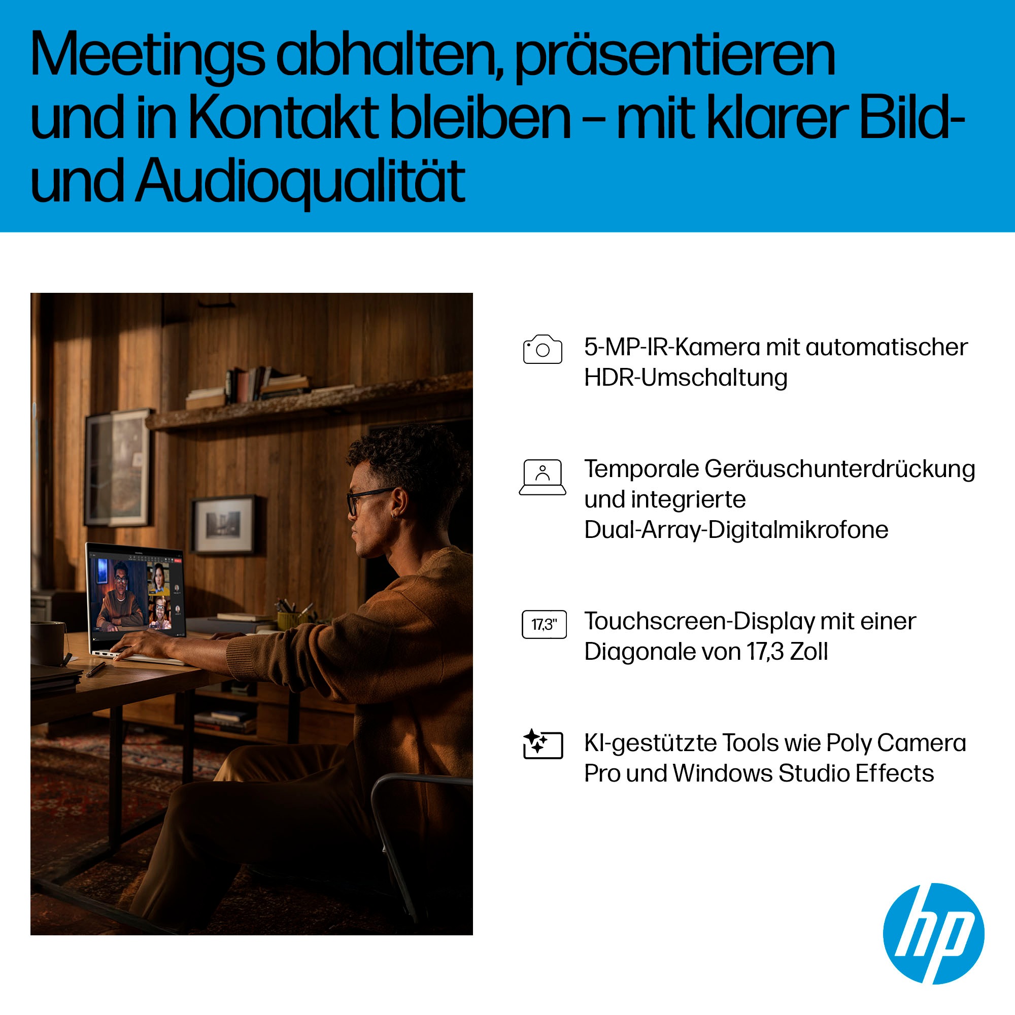 HP Notebook »OmniBook 7 17-dc0079ng«, 43,9 cm, / 17,3 Zoll, Intel, Core Ultra 7, GeForce RTX 4050, 2000 GB SSD