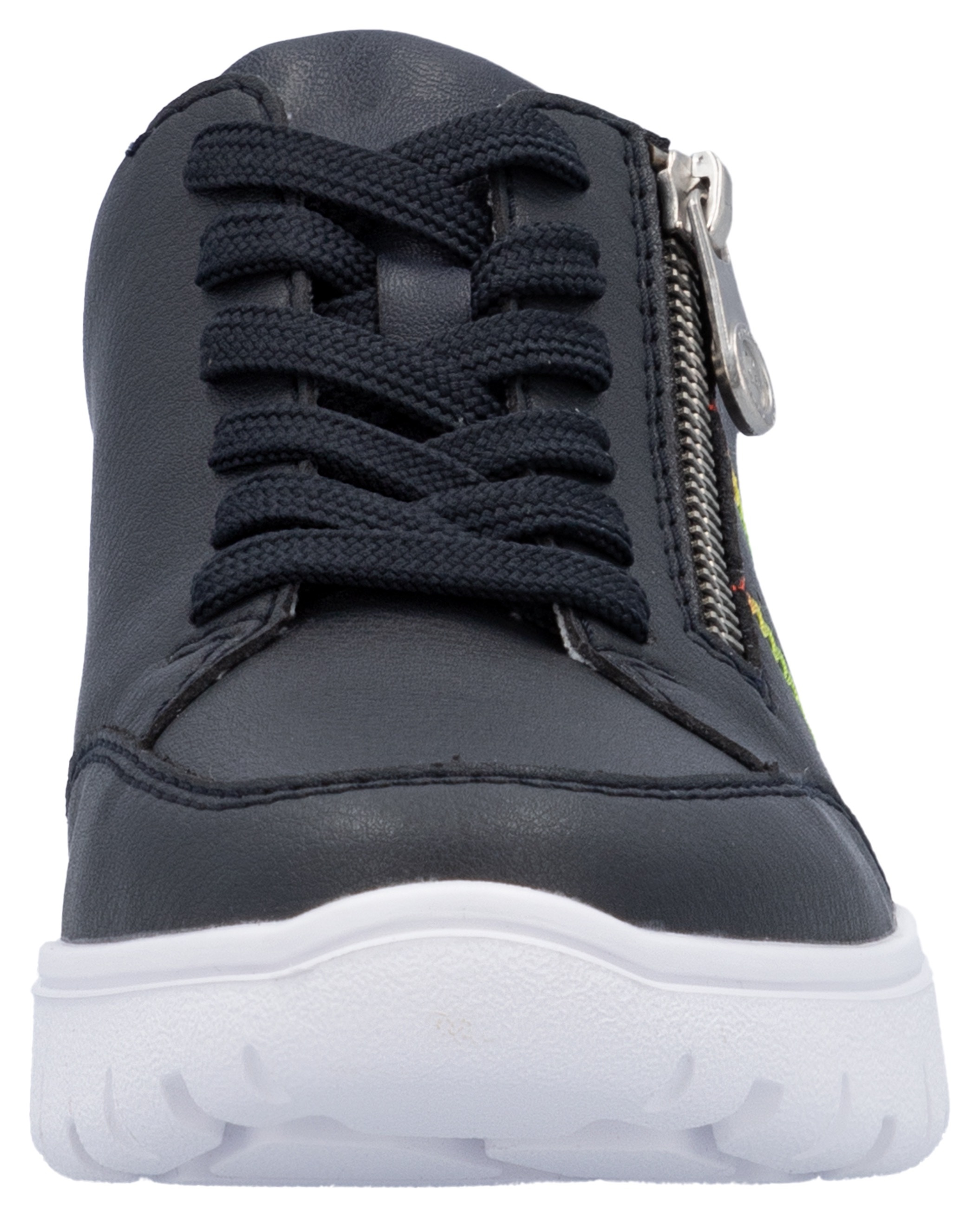 Rieker Sneaker, Schnürschuh, Halbschuh, Freizeitsneaker, seitlicher Reißverschluss