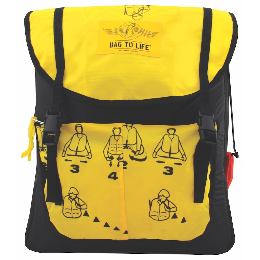 Damenmode Taschen Bag to Life Cityrucksack »Cargo Backpack BC« gelb-schwarz