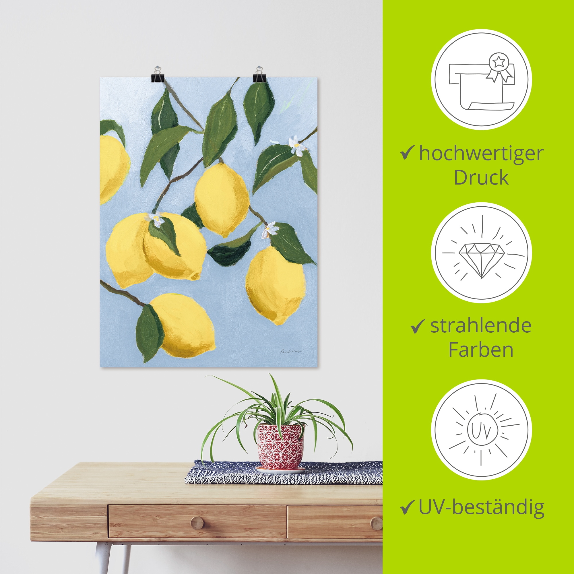 Artland Wandbild »Lemon Tree Light« Pflanzenbilder 1 Stk. tlg. als Alubild, Leinwandbild, Poster, Wandaufkleber in verschied. Größen