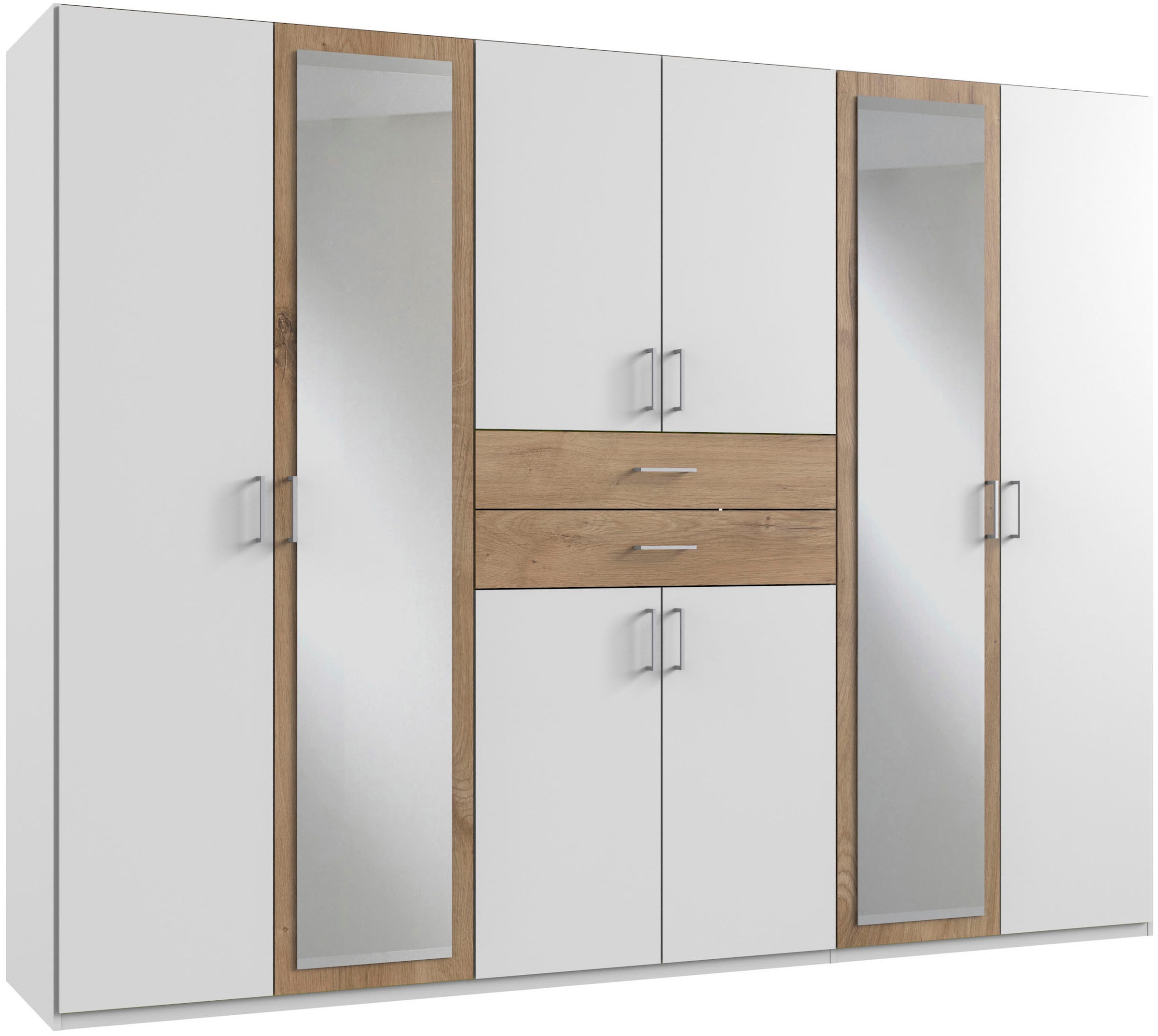 Wimex Kleiderschrank "Diver Drehtürenschrank mit Spiegel, in der Breite 270cm" Bestseller Schlafzimmerschrank wahlweise 3 Innenausstattungen