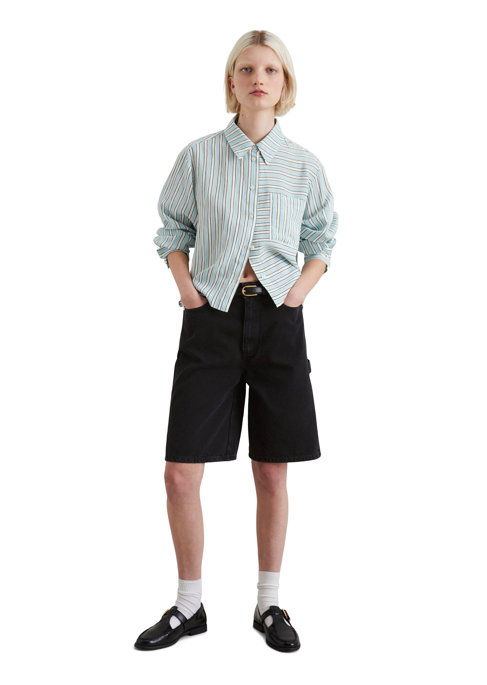 Marc O'Polo DENIM Langarmbluse »aus Crinkle-Viskose-Mix«