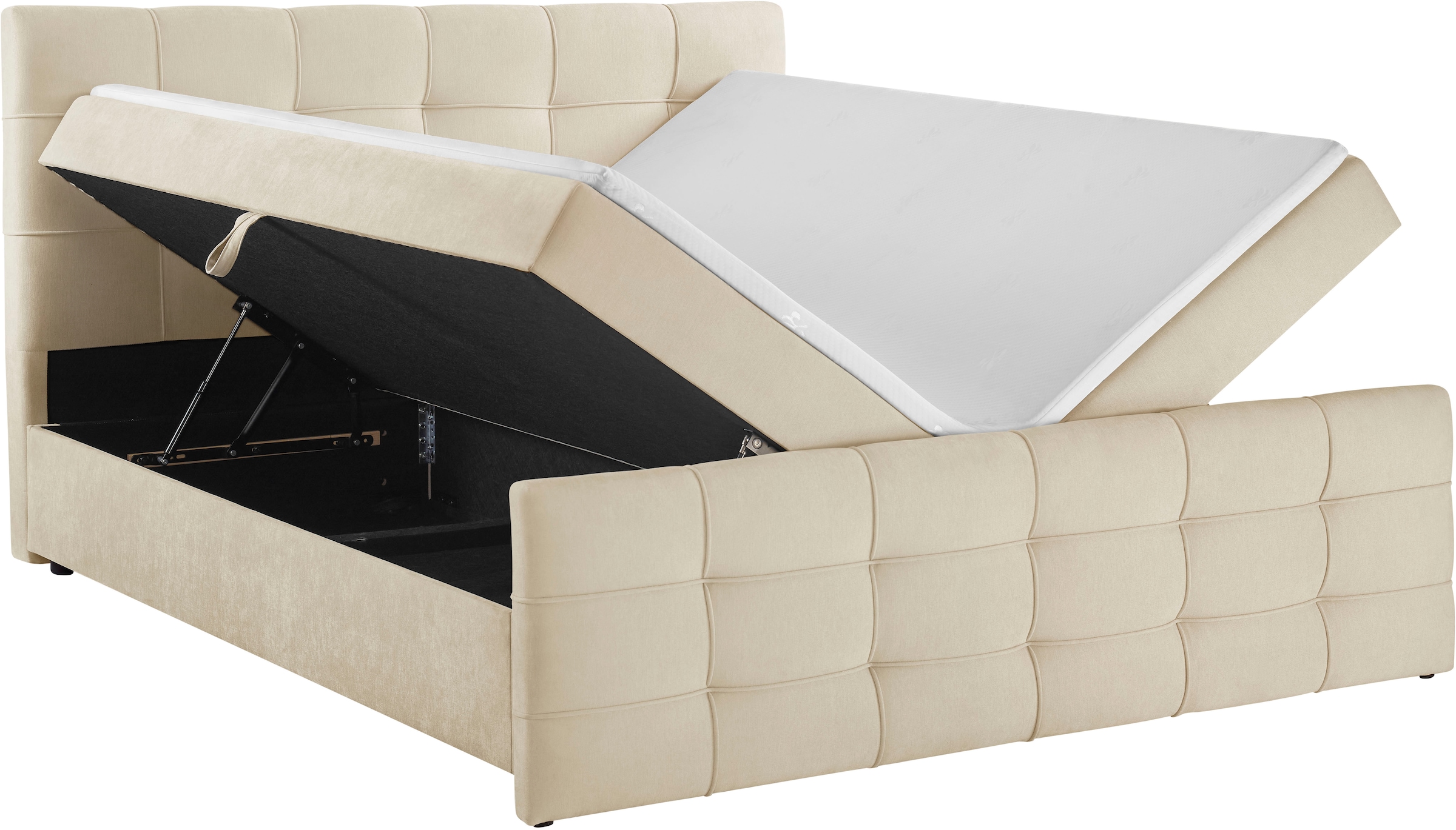 OTTO home Boxbett »Lilienne inkl. Bettkasten und Topper, Liegefläche 180x200cm« erhältlich in der Größe 180x200 cm